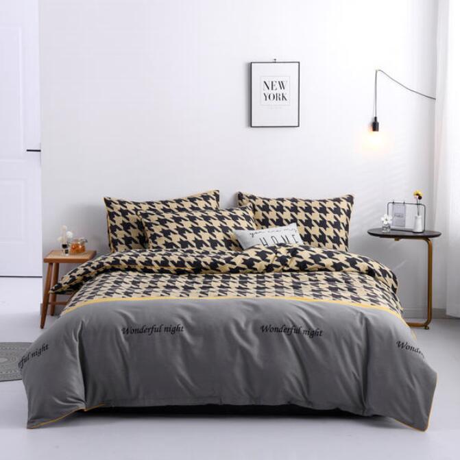 3D Houndstooth 2005 Bed Pillowcases Quilt