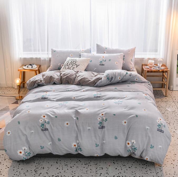 3D Gray Daisy 3177 Bed Pillowcases Quilt
