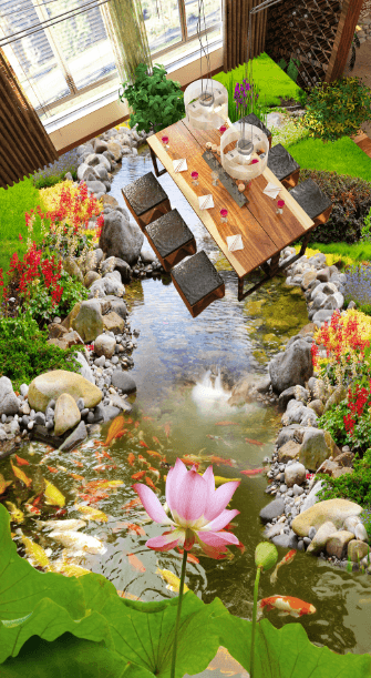 3D Beautiful Lotus 090 Floor Mural Wallpaper AJ Wallpaper 2 