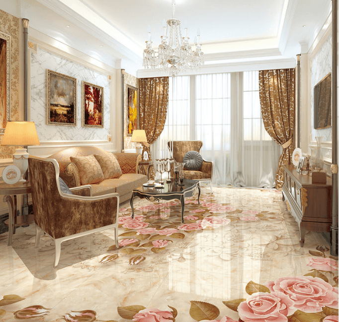 3D Small Flowers 261 Floor Mural Wallpaper AJ Wallpaper 2 