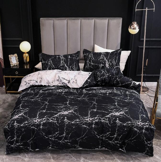 3D Black Marble Pattern 2098 Bed Pillowcases Quilt
