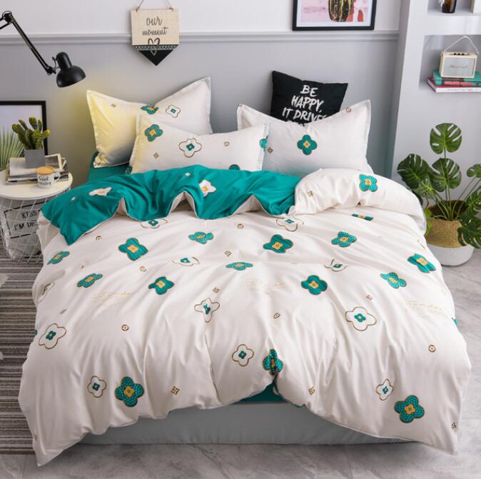 3D Green Frangipani 13132 Bed Pillowcases Quilt