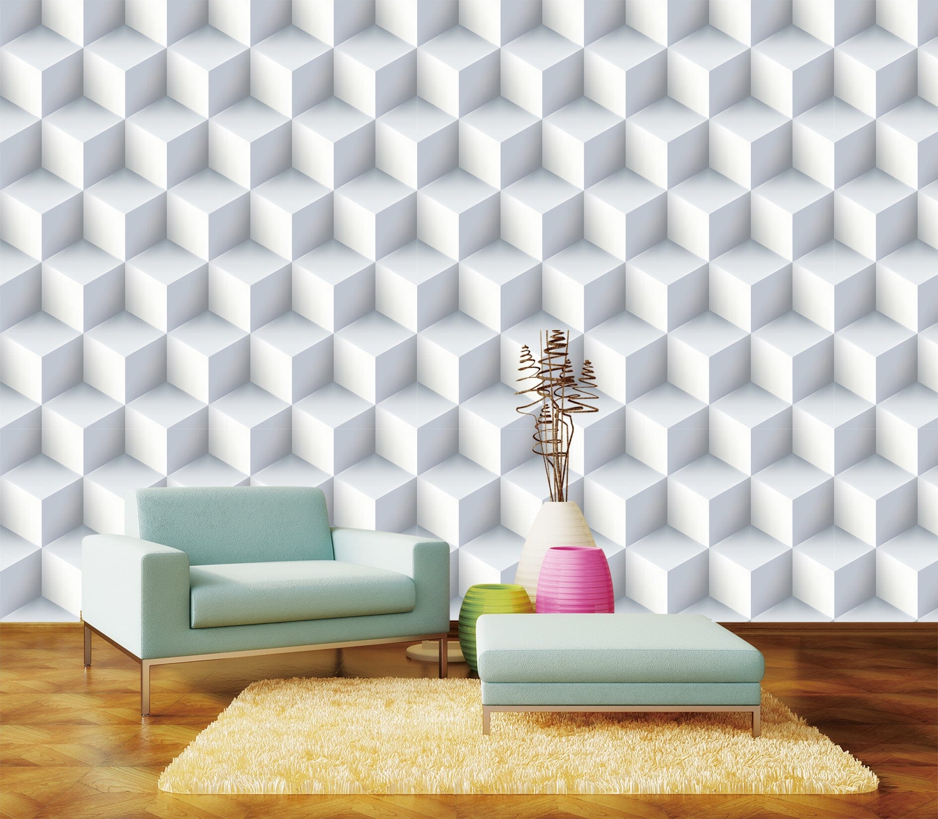 3D Geometric Patchwork 332 Wallpaper AJ Wallpaper 2 