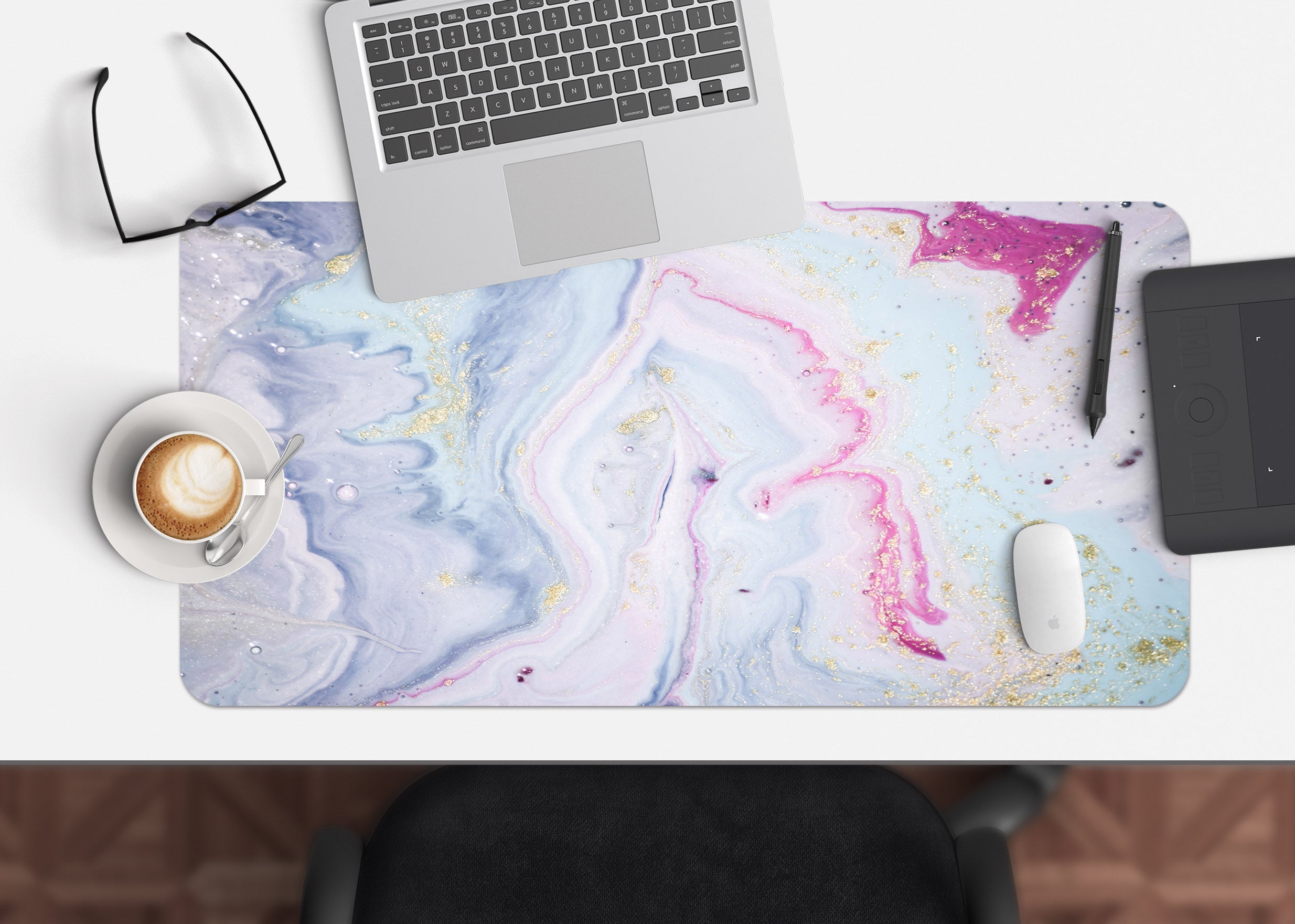 3D Pink Texture 18034 Desk Mat