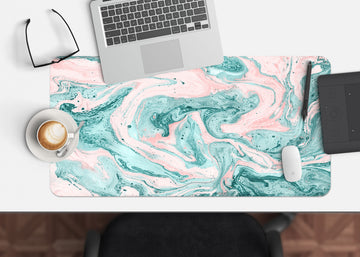 3D Green Lines 18009 Desk Mat