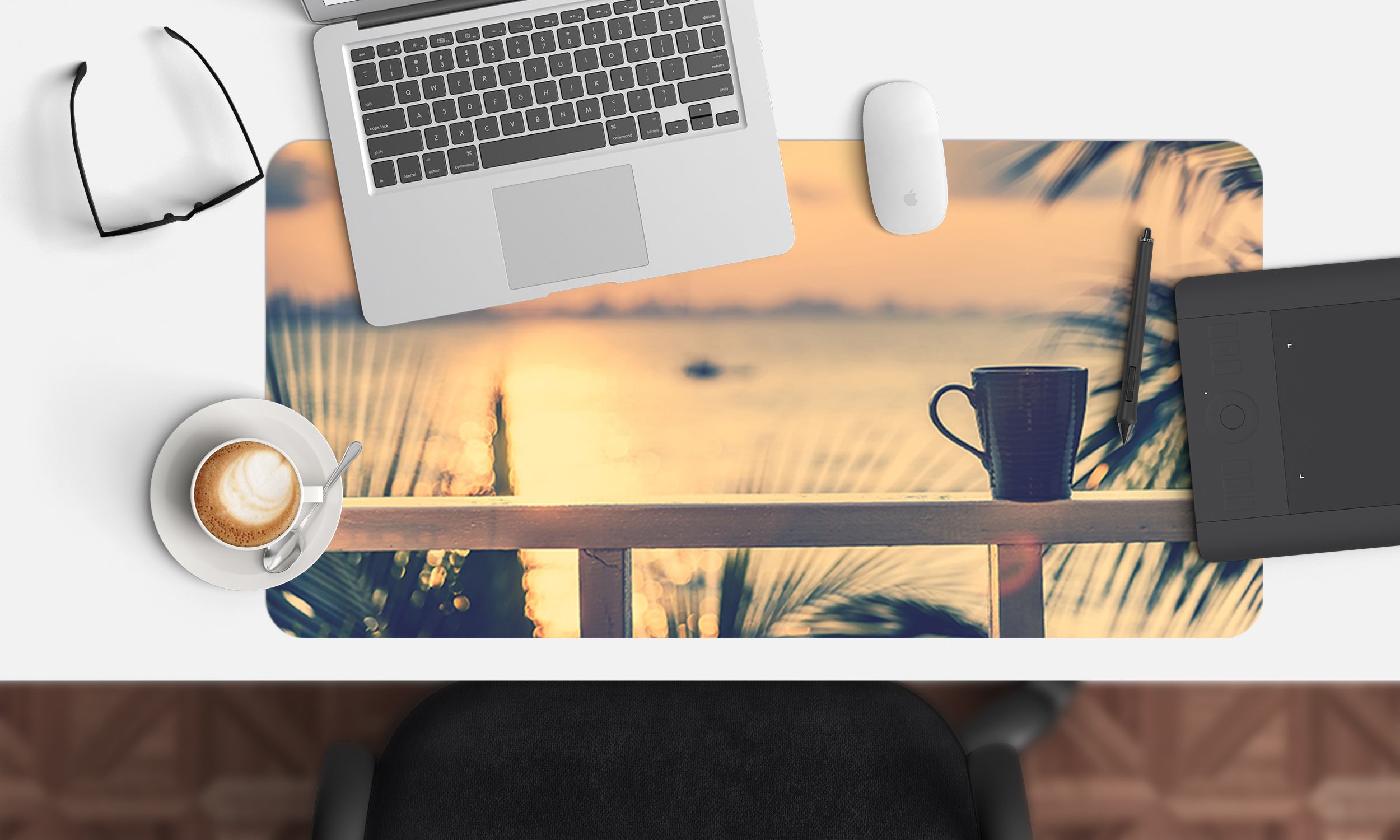 3D Seaside Corridor 17028 Desk Mat
