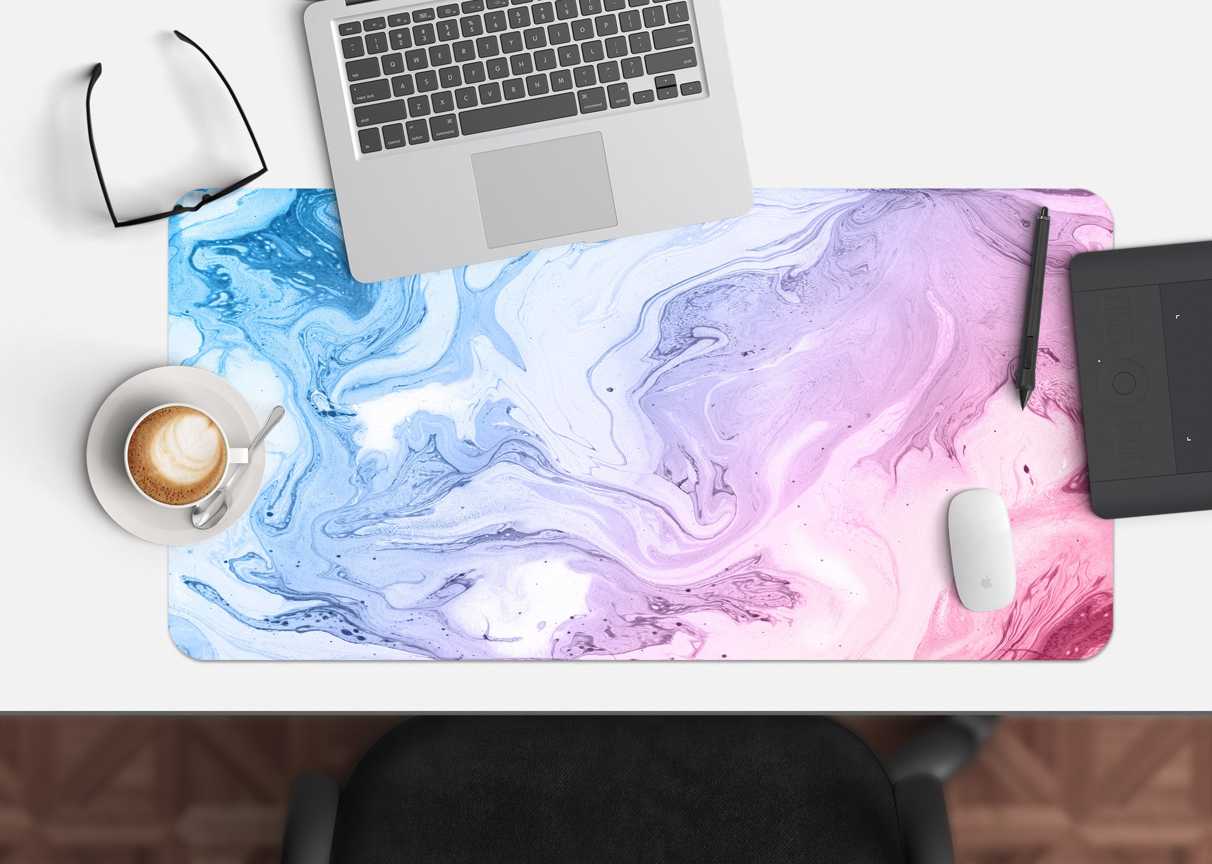 3D Blue Pink 17183 Desk Mat
