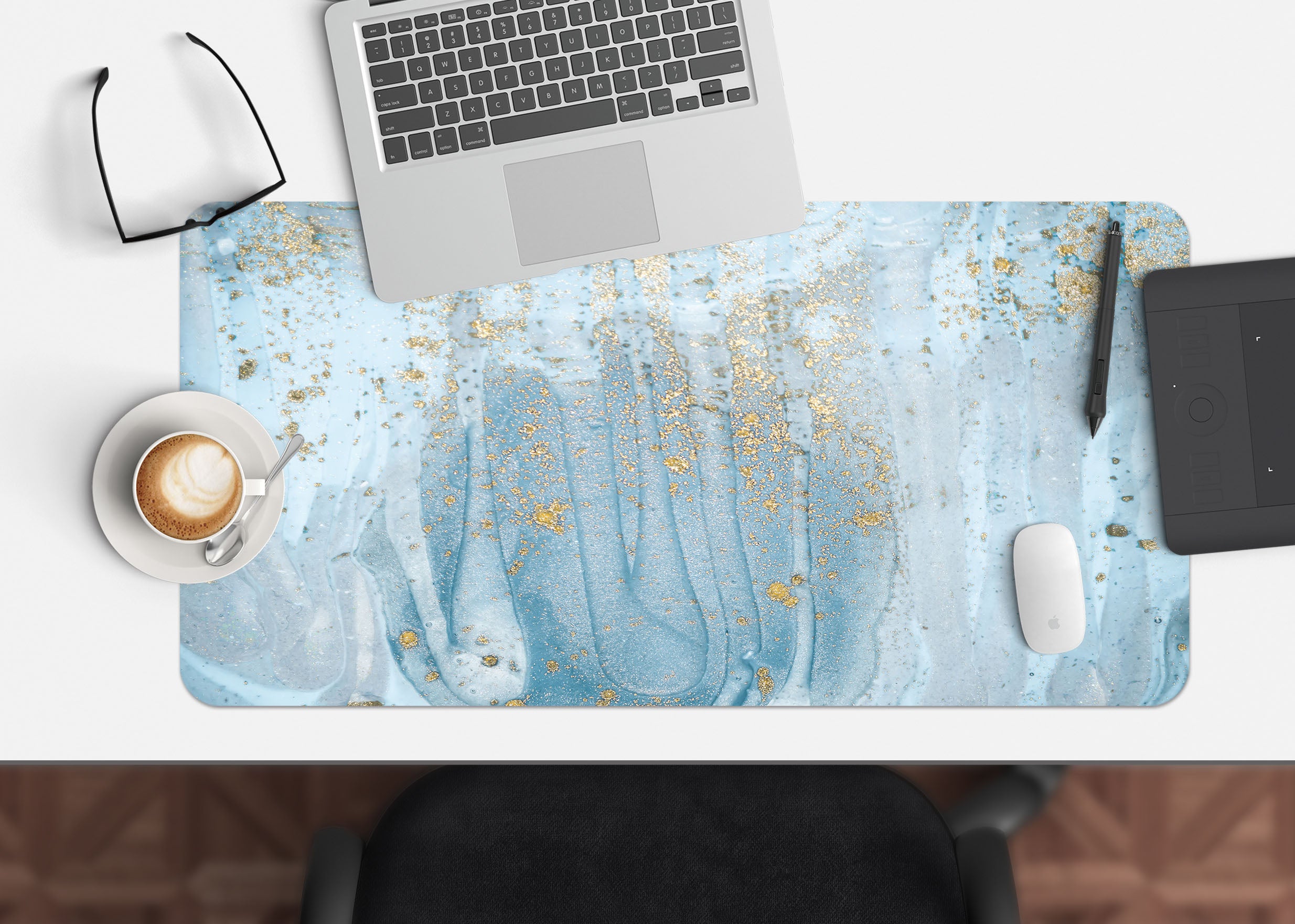 3D Light Blue 18025 Desk Mat