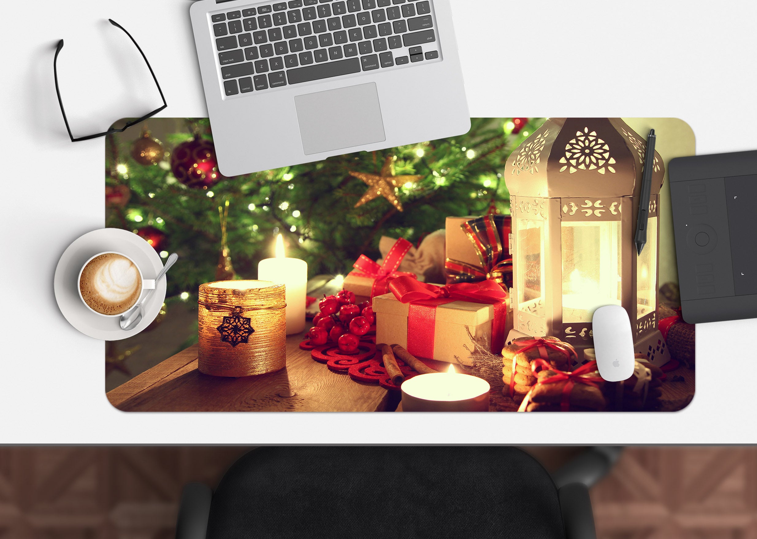 3D Candle Gift 51173 Christmas Desk Mat Xmas
