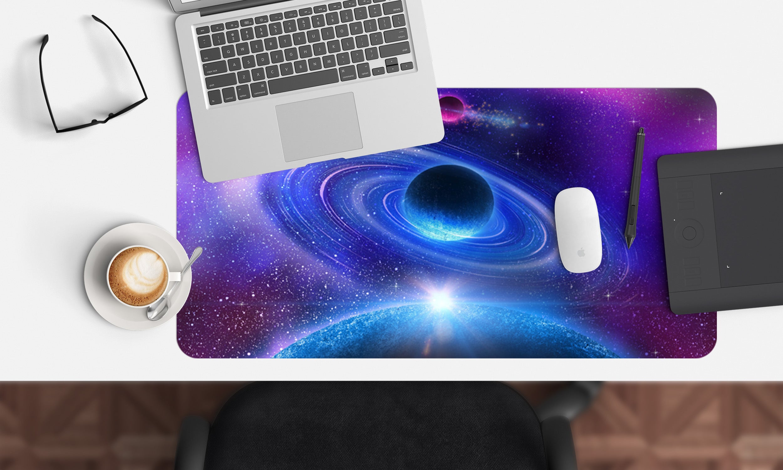 3D Starry Planet 17055 Desk Mat