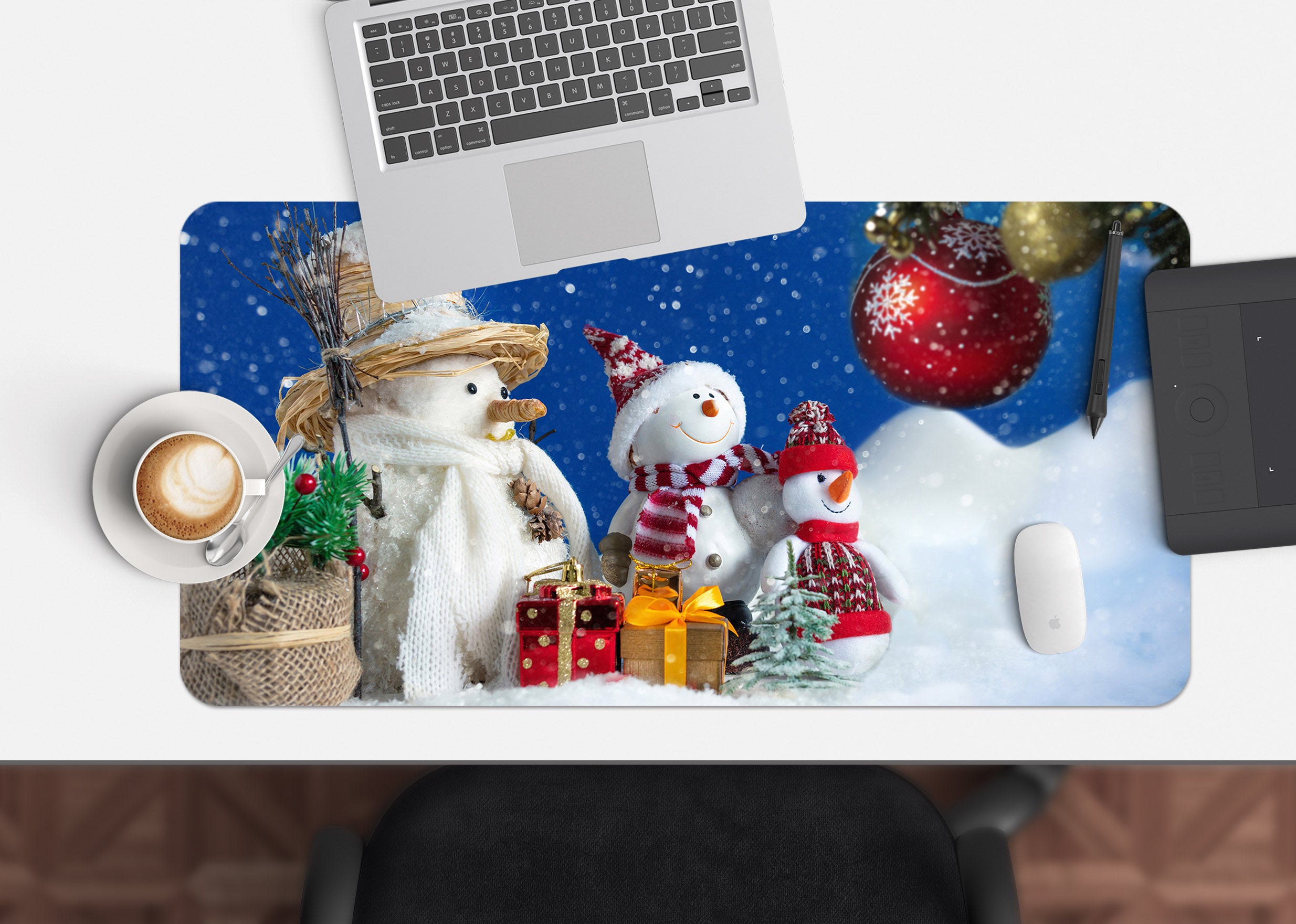 3D Snowman Doll 51254 Christmas Desk Mat Xmas