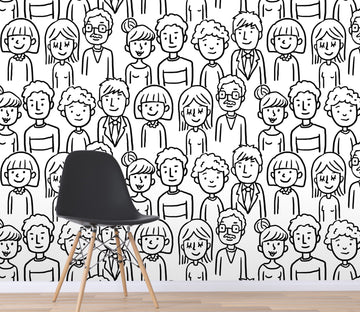 3D Sketch Crowd 471 Wallpaper AJ Wallpaper 