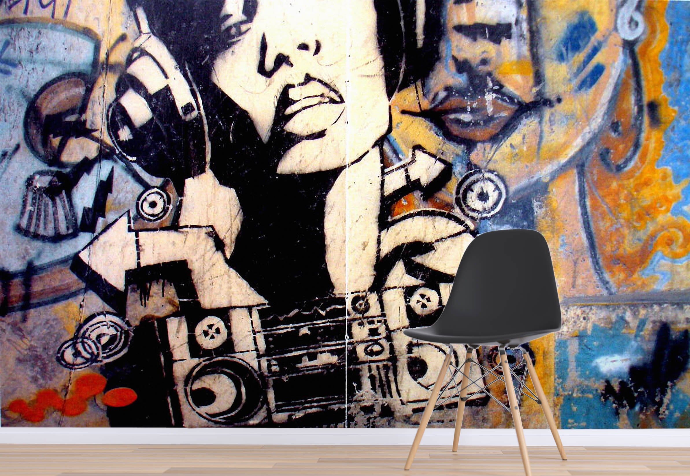 3D Graffiti Sound 111 Wall Murals Wallpaper AJ Wallpaper 2 