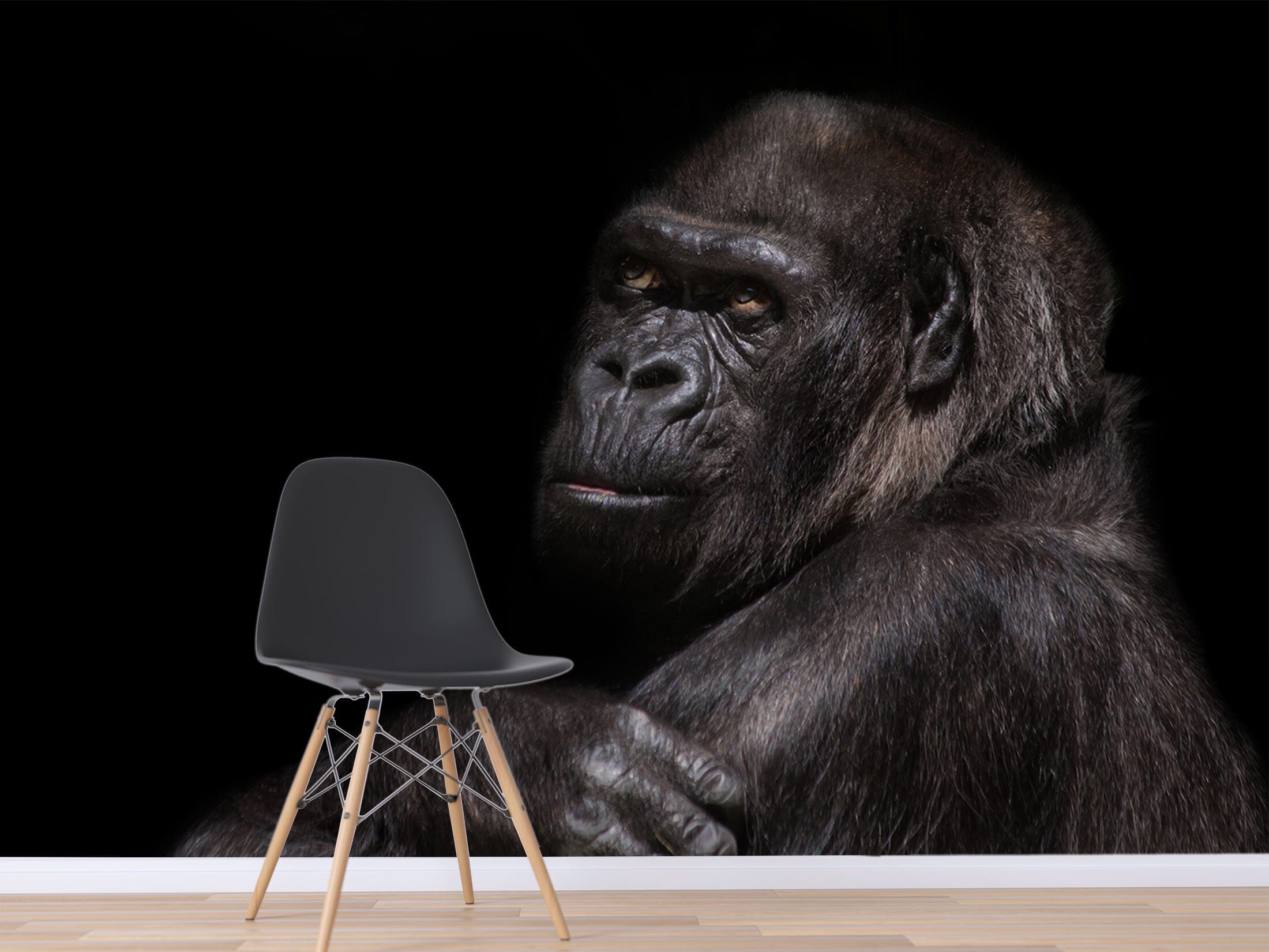 3D Black Orangutan 154 Wall Murals Wallpaper AJ Wallpaper 2 