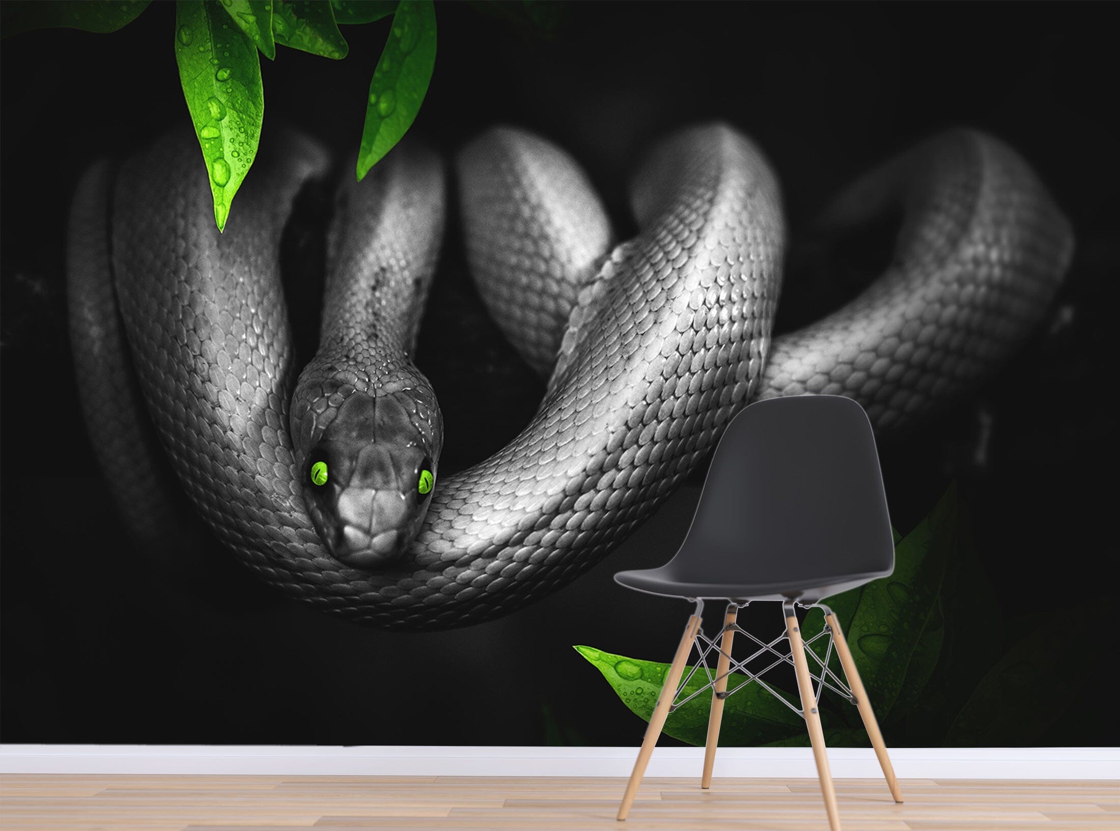 3D Black Snake 264 Wall Murals Wallpaper AJ Wallpaper 2 