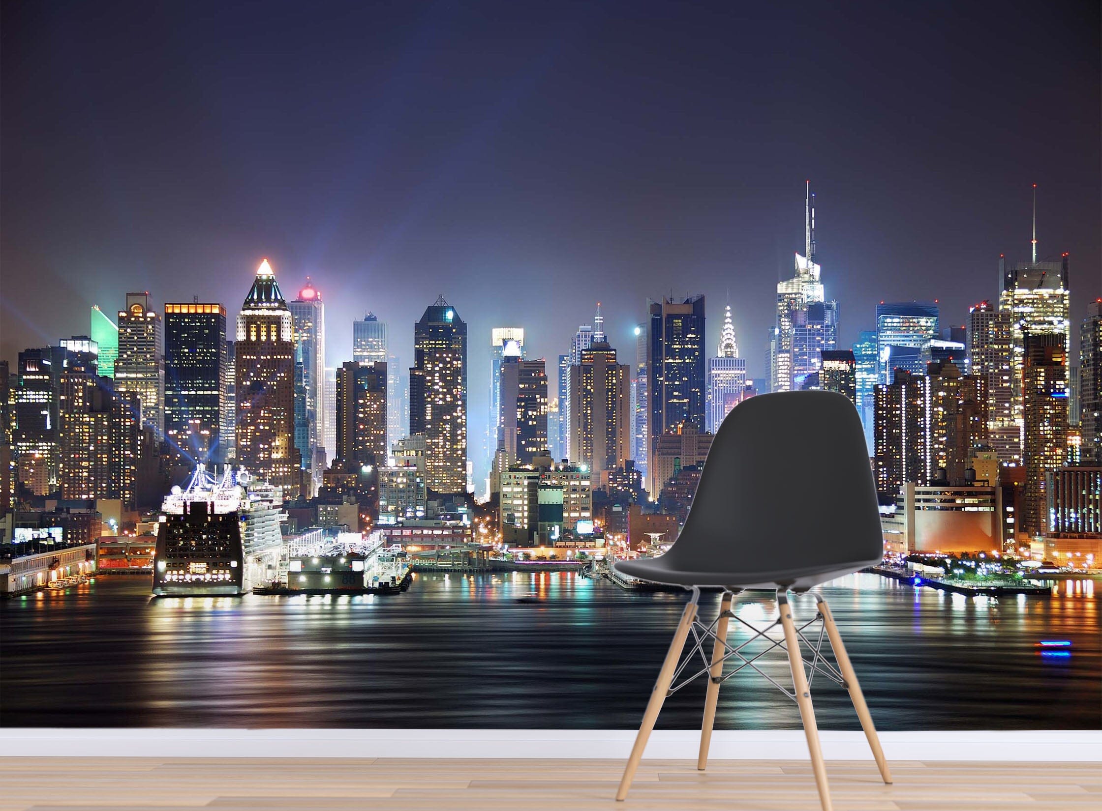 3D Night View New York 023 Wall Murals Wallpaper AJ Wallpaper 2 