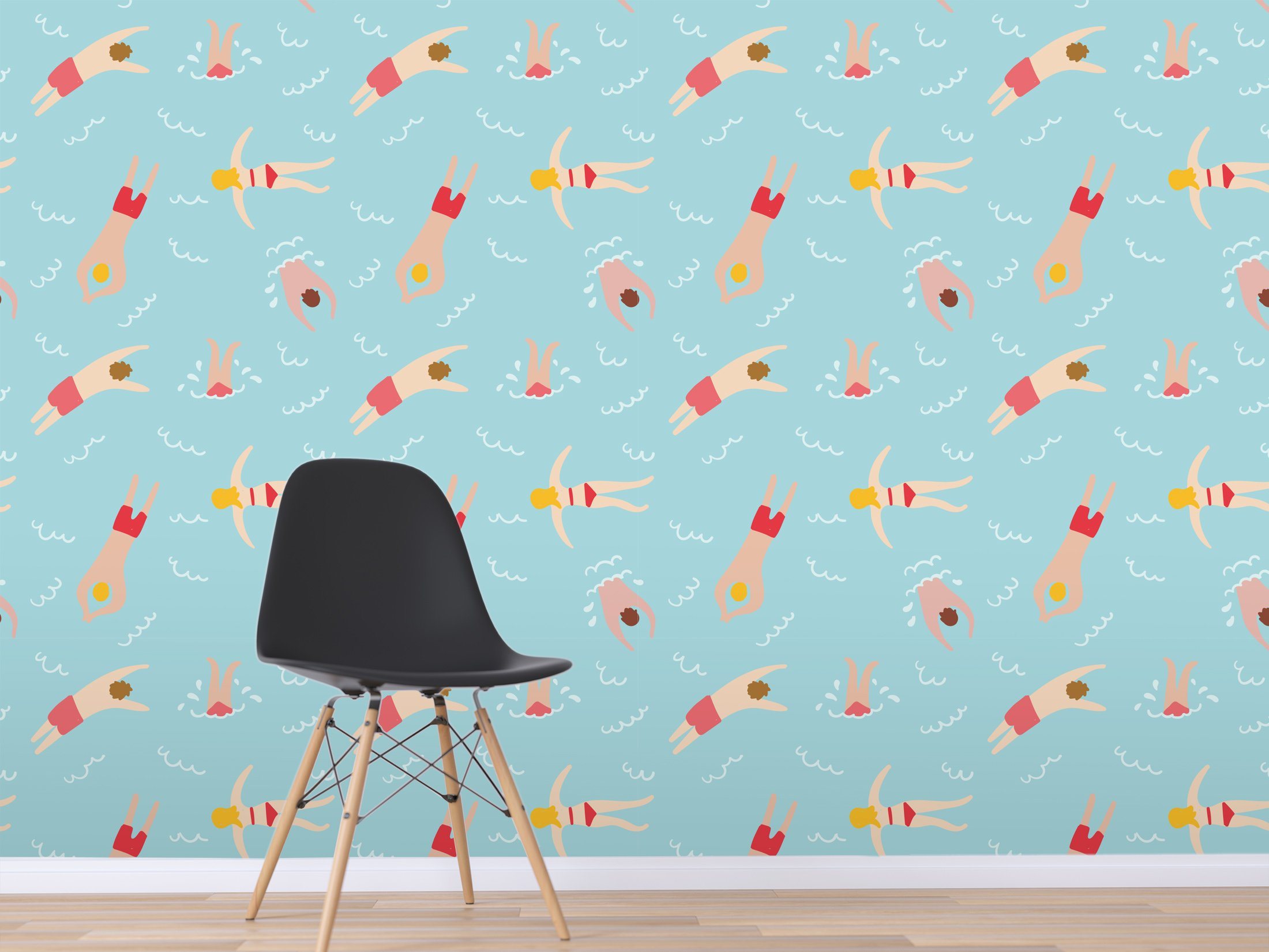 3D Cartoon Swimming 474 Wallpaper AJ Wallpaper 