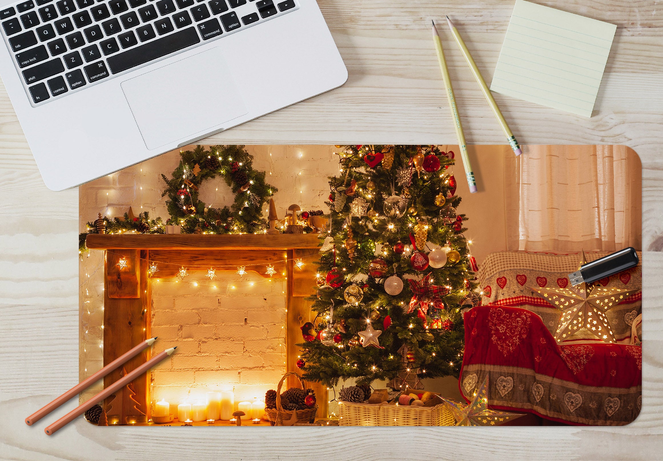 3D Tree Light 51236 Christmas Desk Mat Xmas