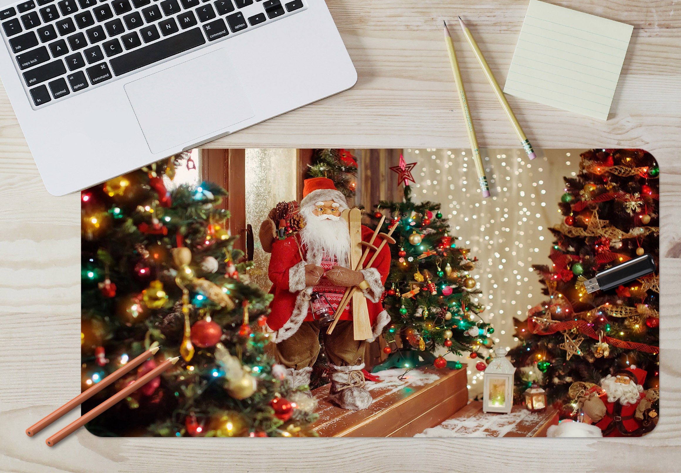 3D Santa Tree 51207 Christmas Desk Mat Xmas