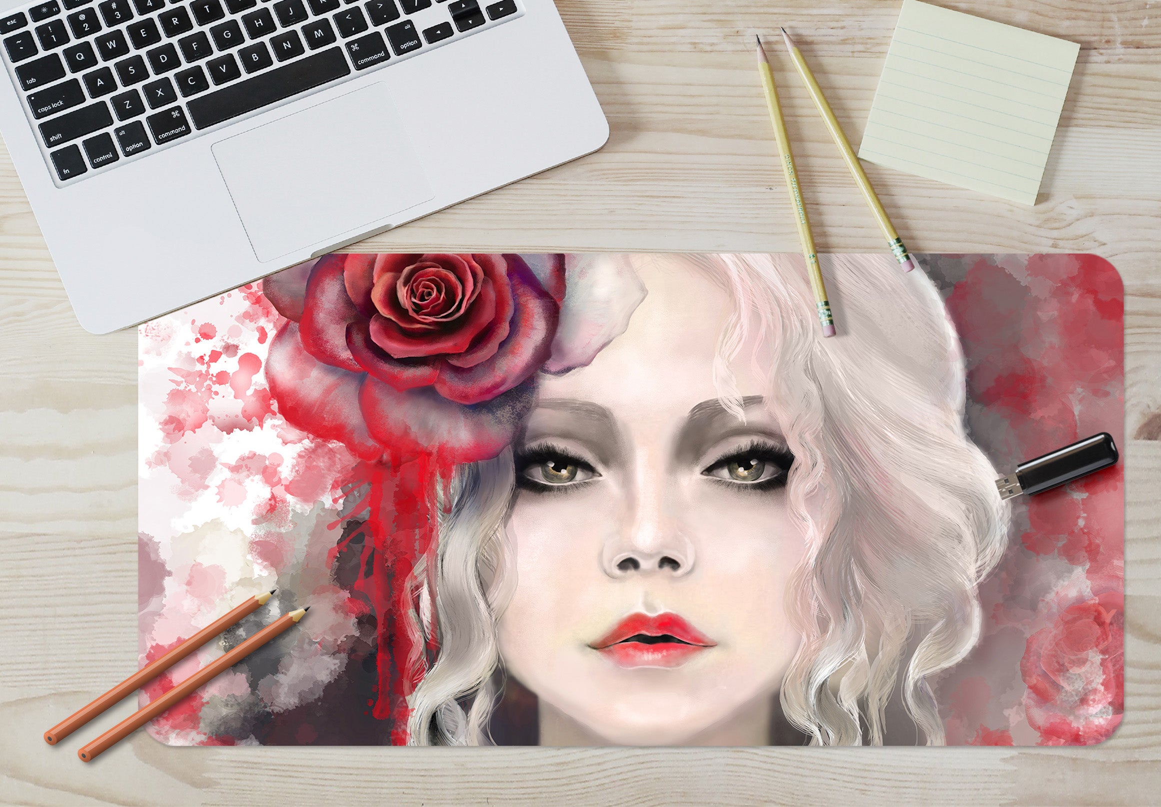 3D Rose Female 17142 Desk Mat