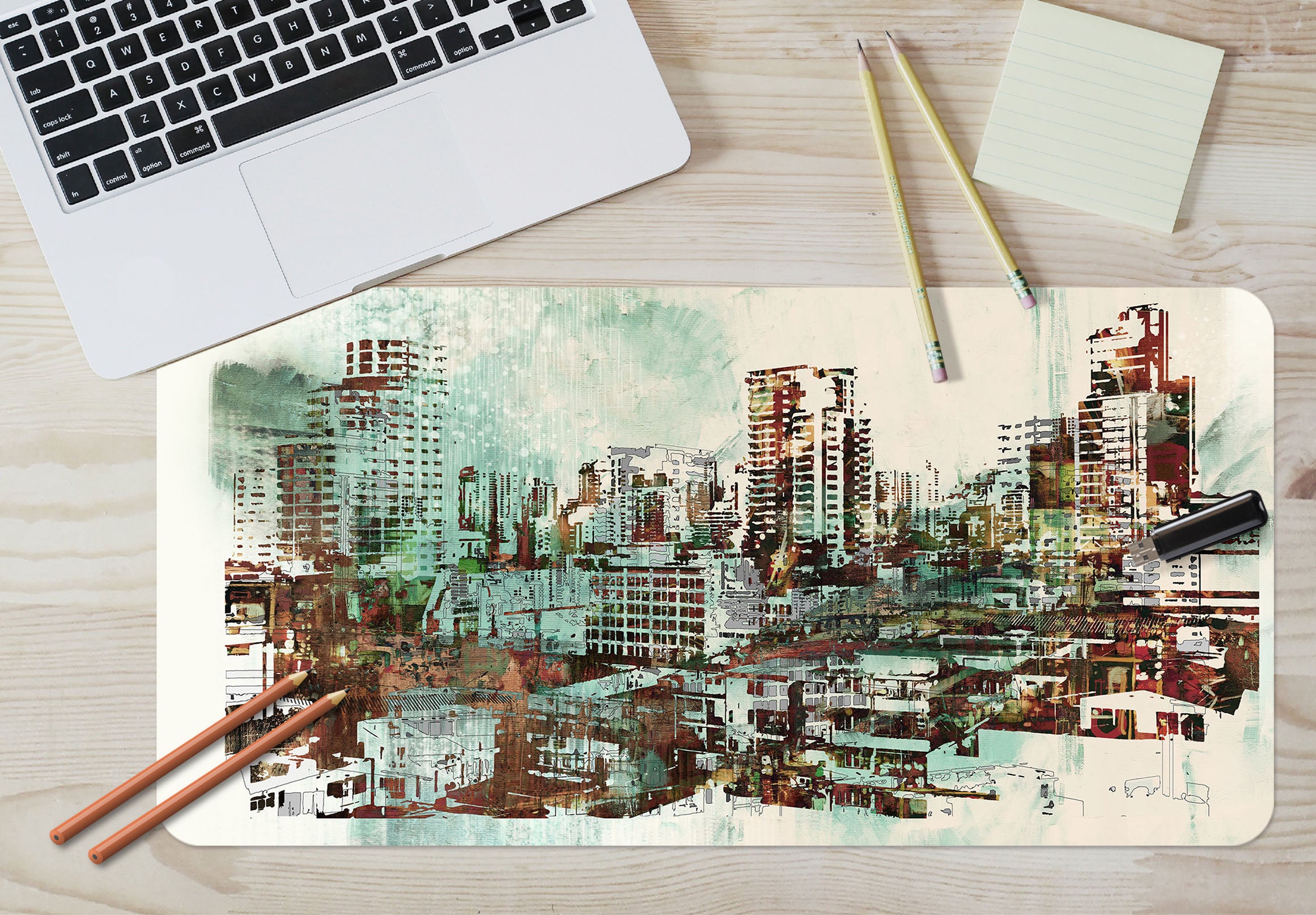 3D City Building 17130 Desk Mat