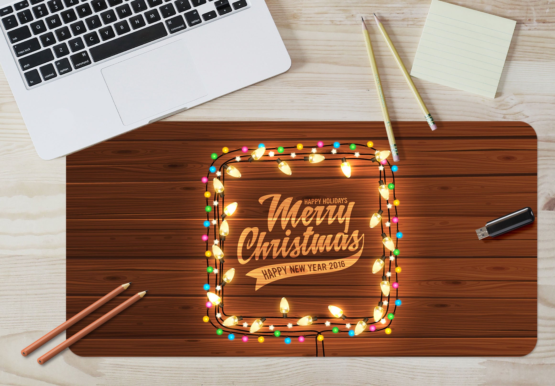 3D Light Post 51183 Christmas Desk Mat Xmas