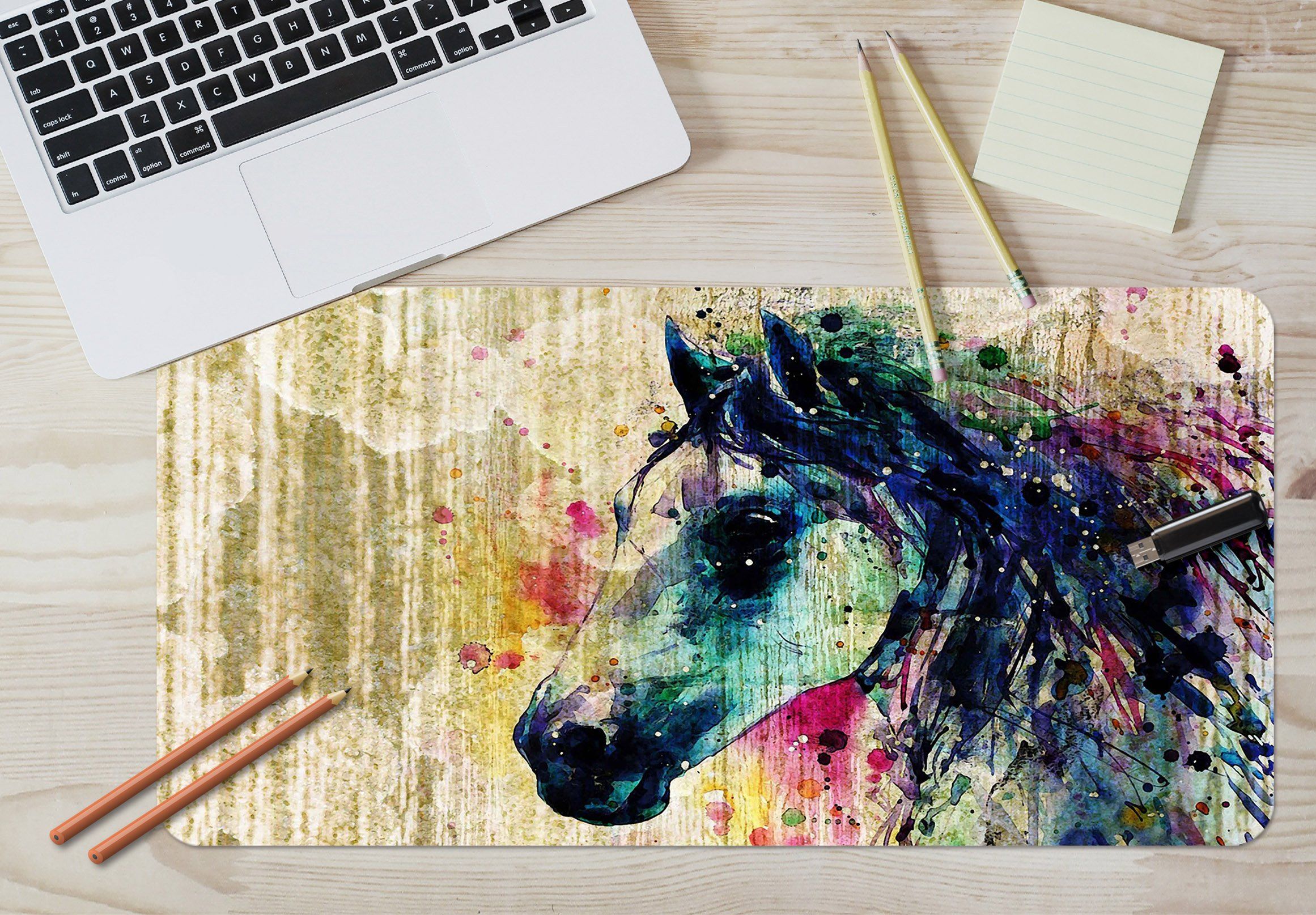 3D Painted Horse 119 Desk Mat Mat AJ Creativity Home 