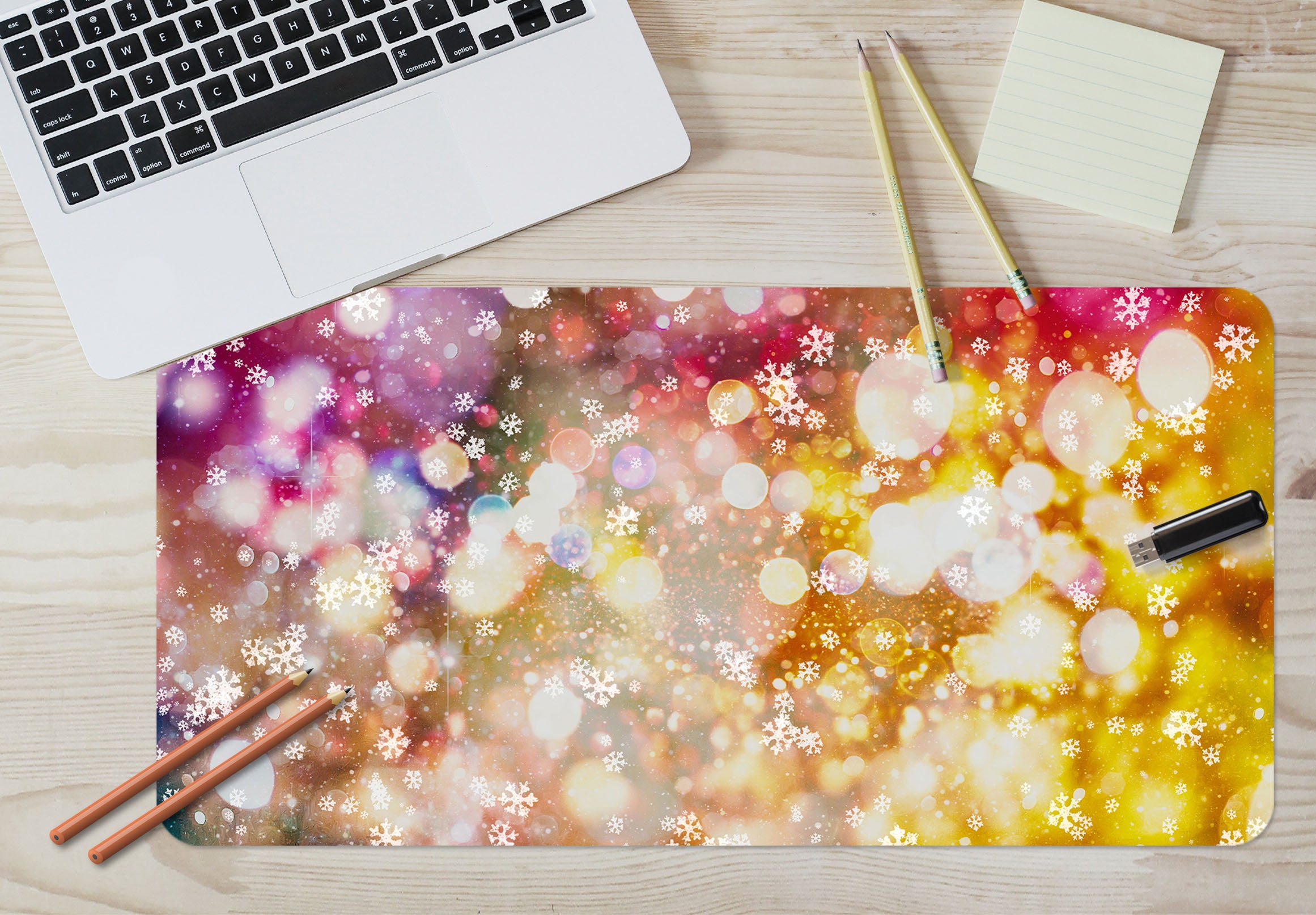 3D Snowflake 51217 Christmas Desk Mat Xmas