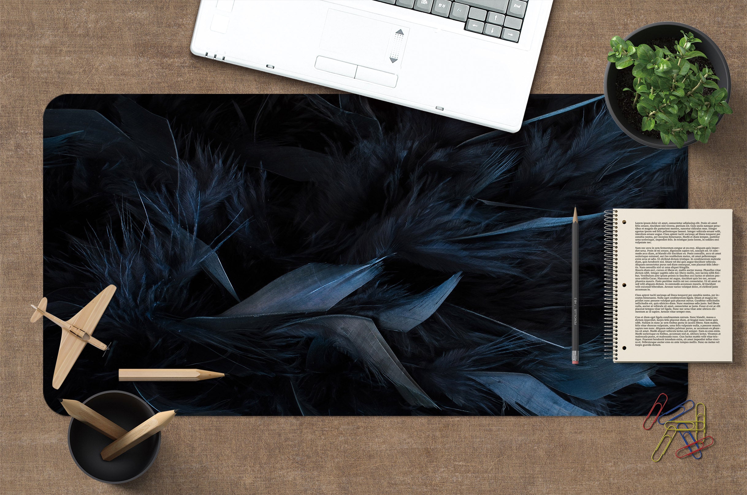 3D Black 17169 Desk Mat
