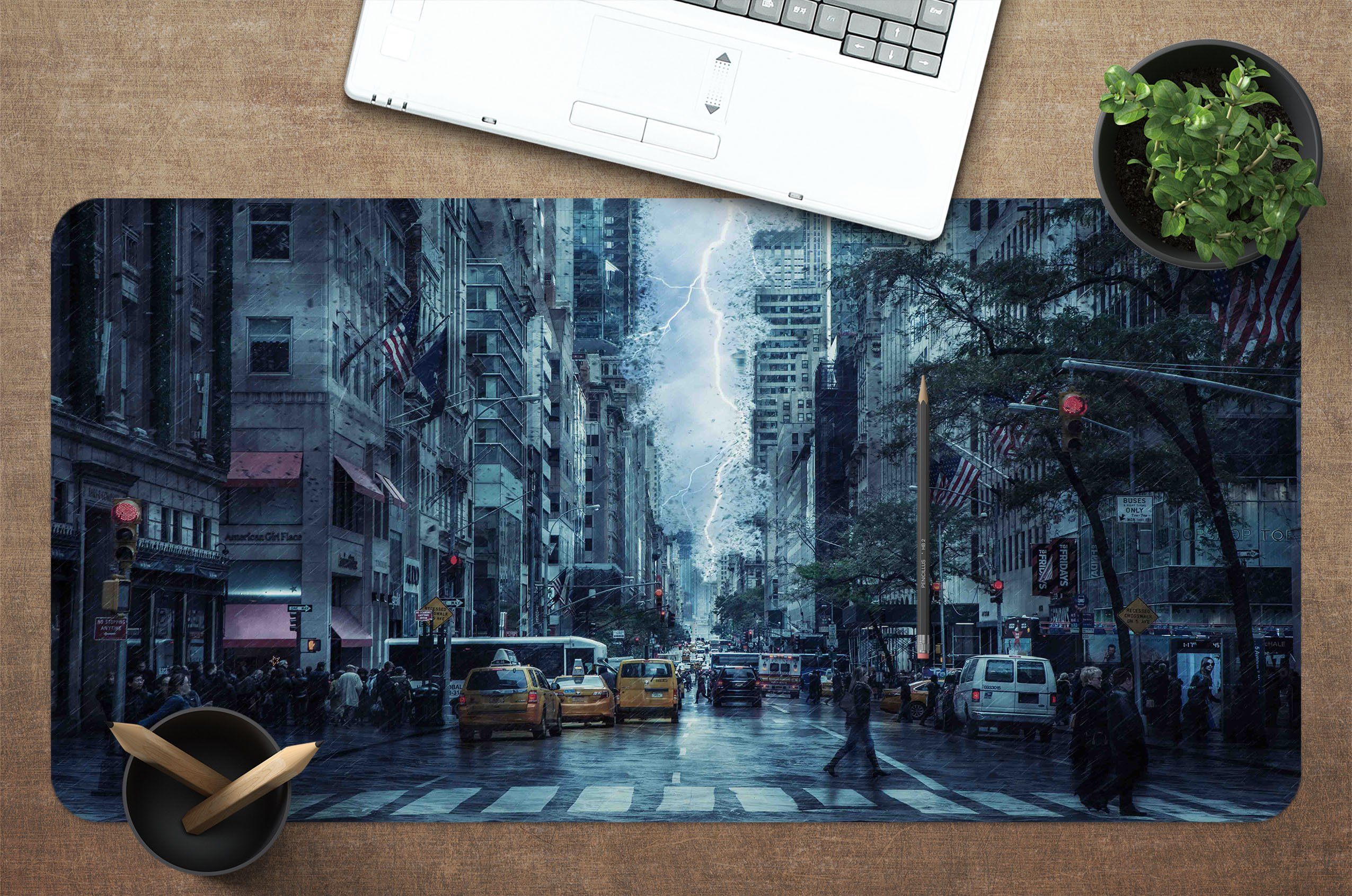 3D Lightning Tower 139 Desk Mat Mat AJ Creativity Home 