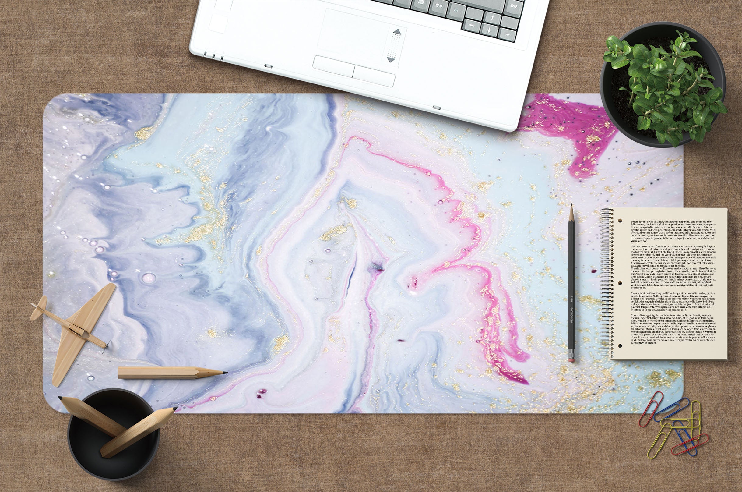 3D Pink Texture 18034 Desk Mat