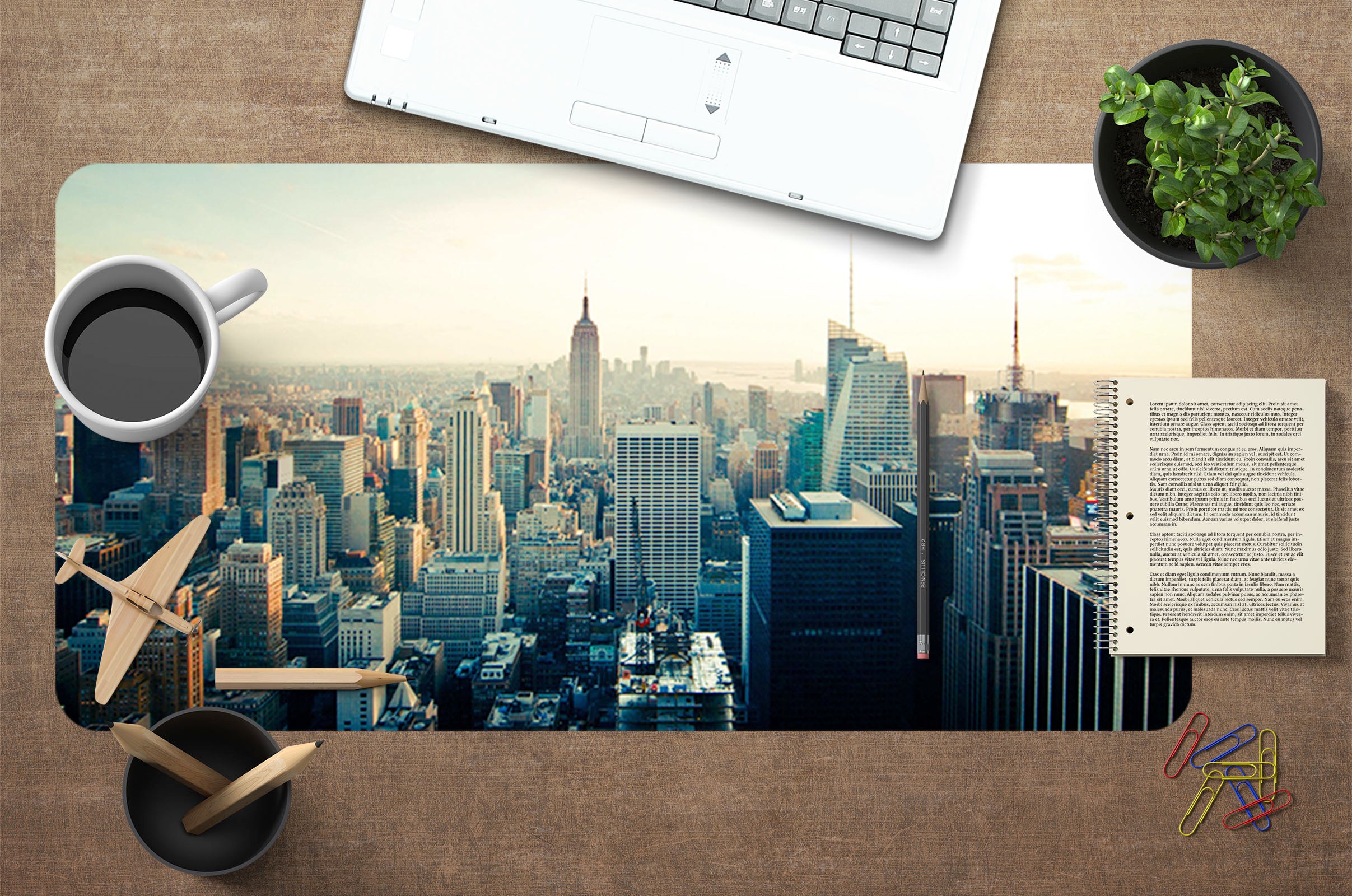 3D City Building 17076 Desk Mat