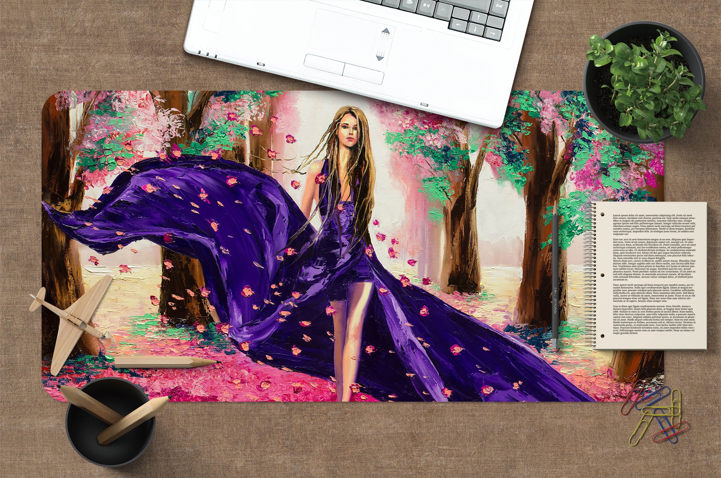 3D Tree Female 17131 Desk Mat
