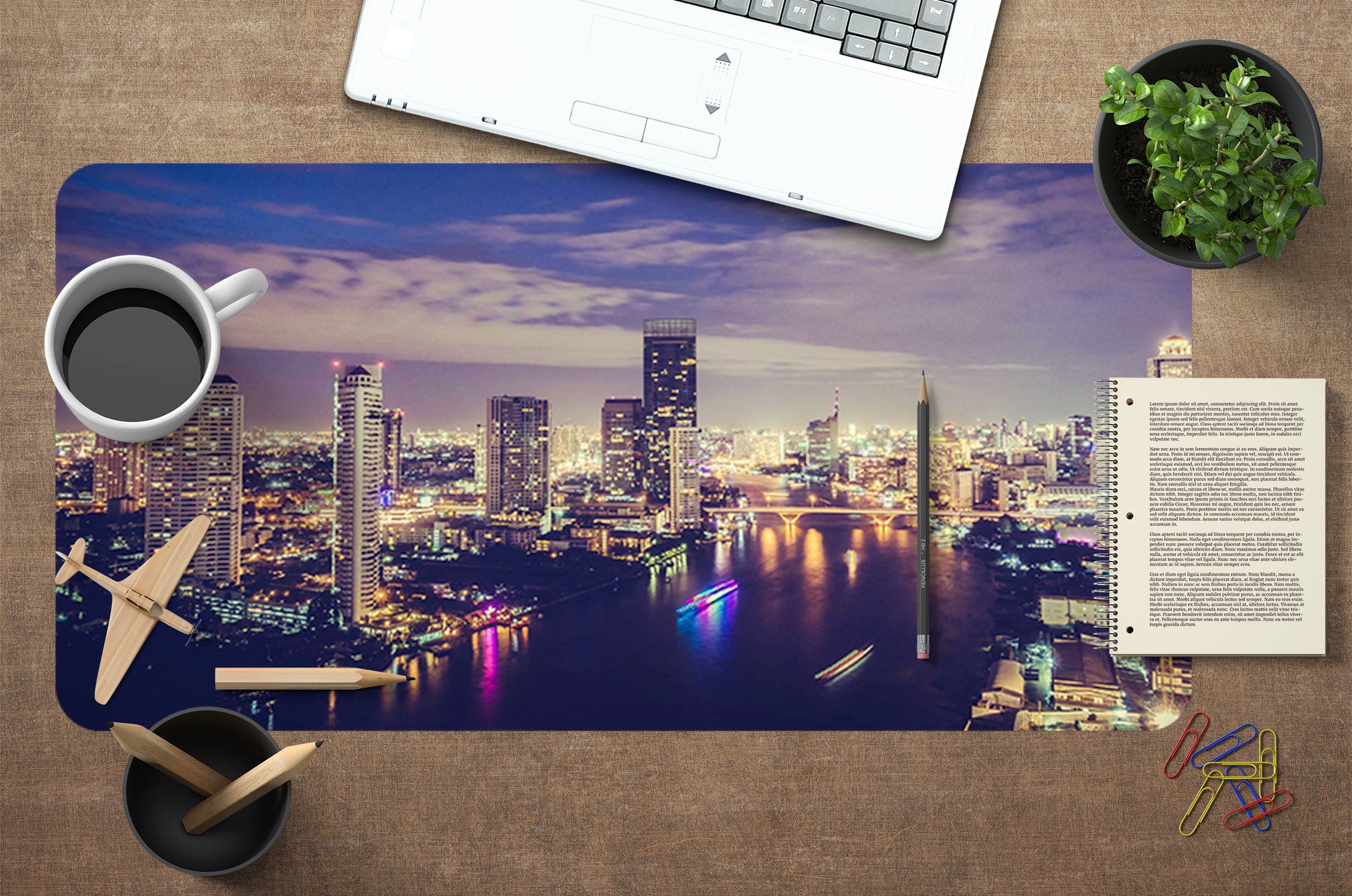 3D City Lights 17018 Desk Mat