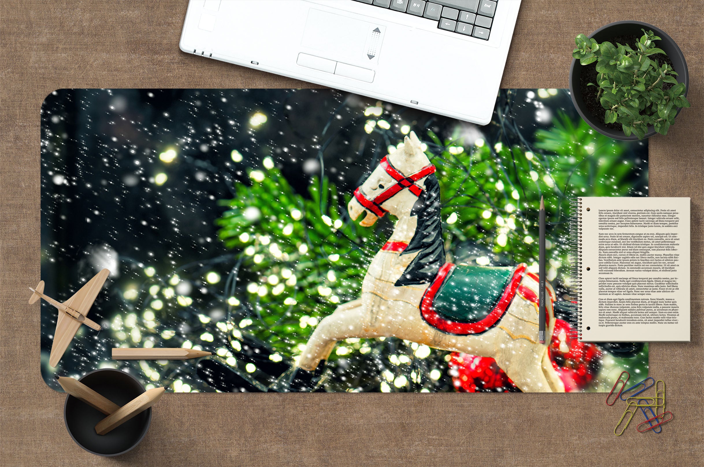 3D Trojan Horse 51184 Christmas Desk Mat Xmas