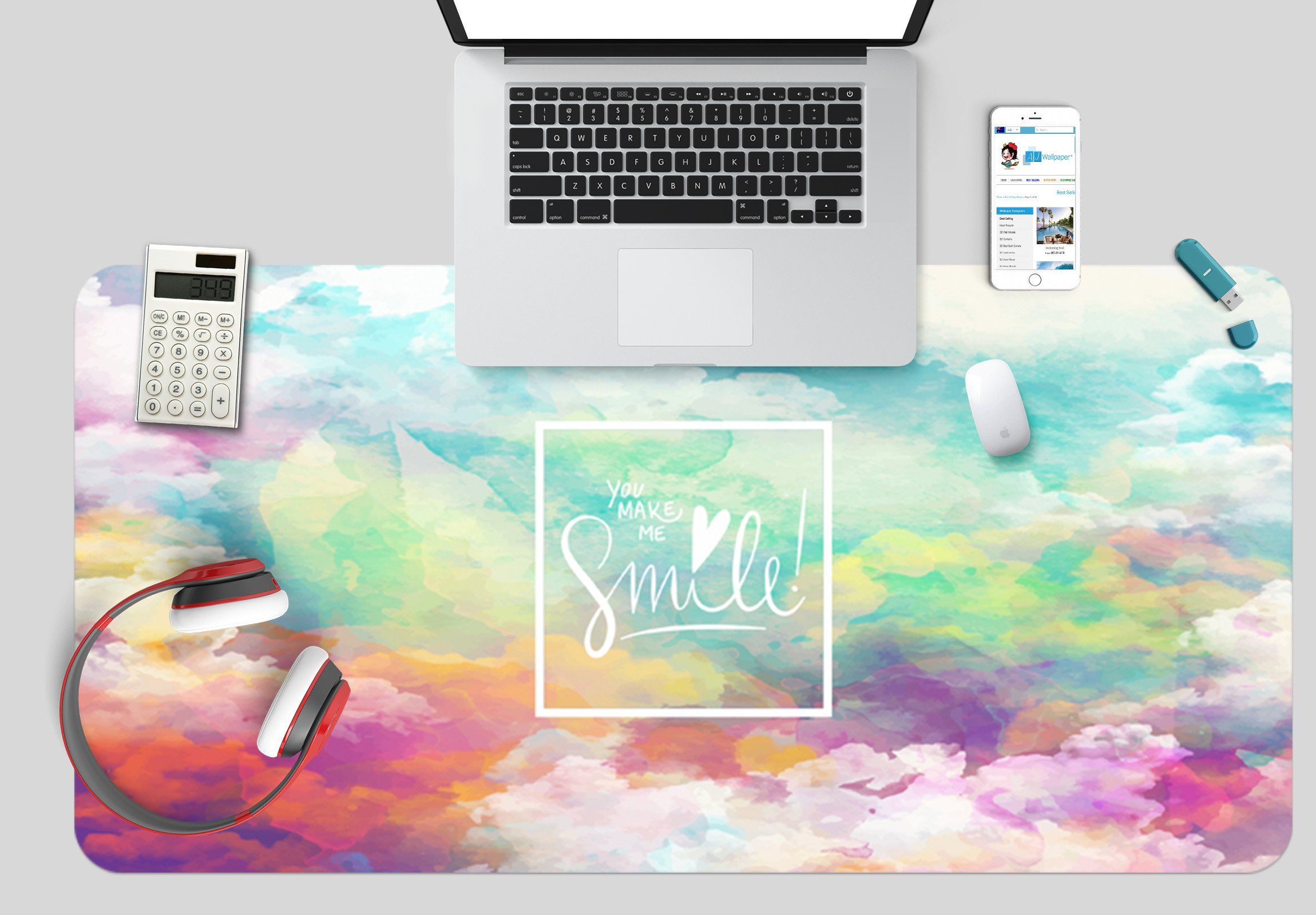 3D Colorful Cloud 061 Desk Mat Mat AJ Creativity Home 