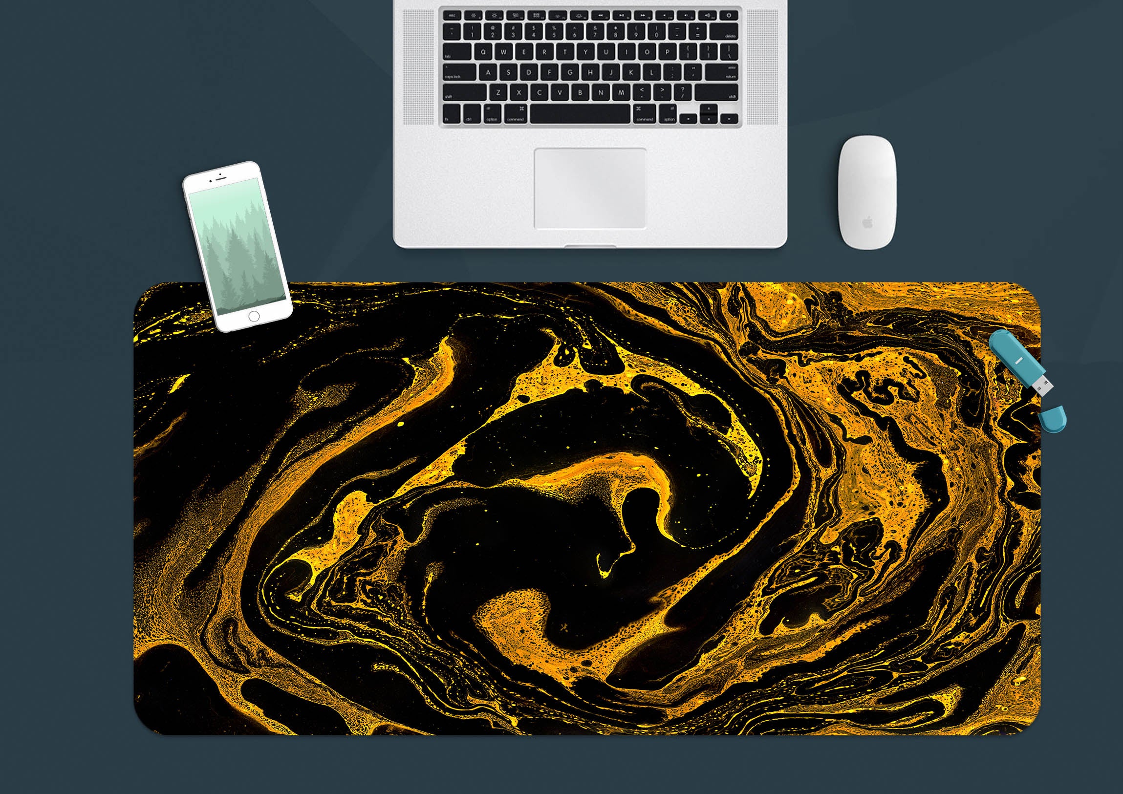 3D Golden Whirlpool 17181 Desk Mat