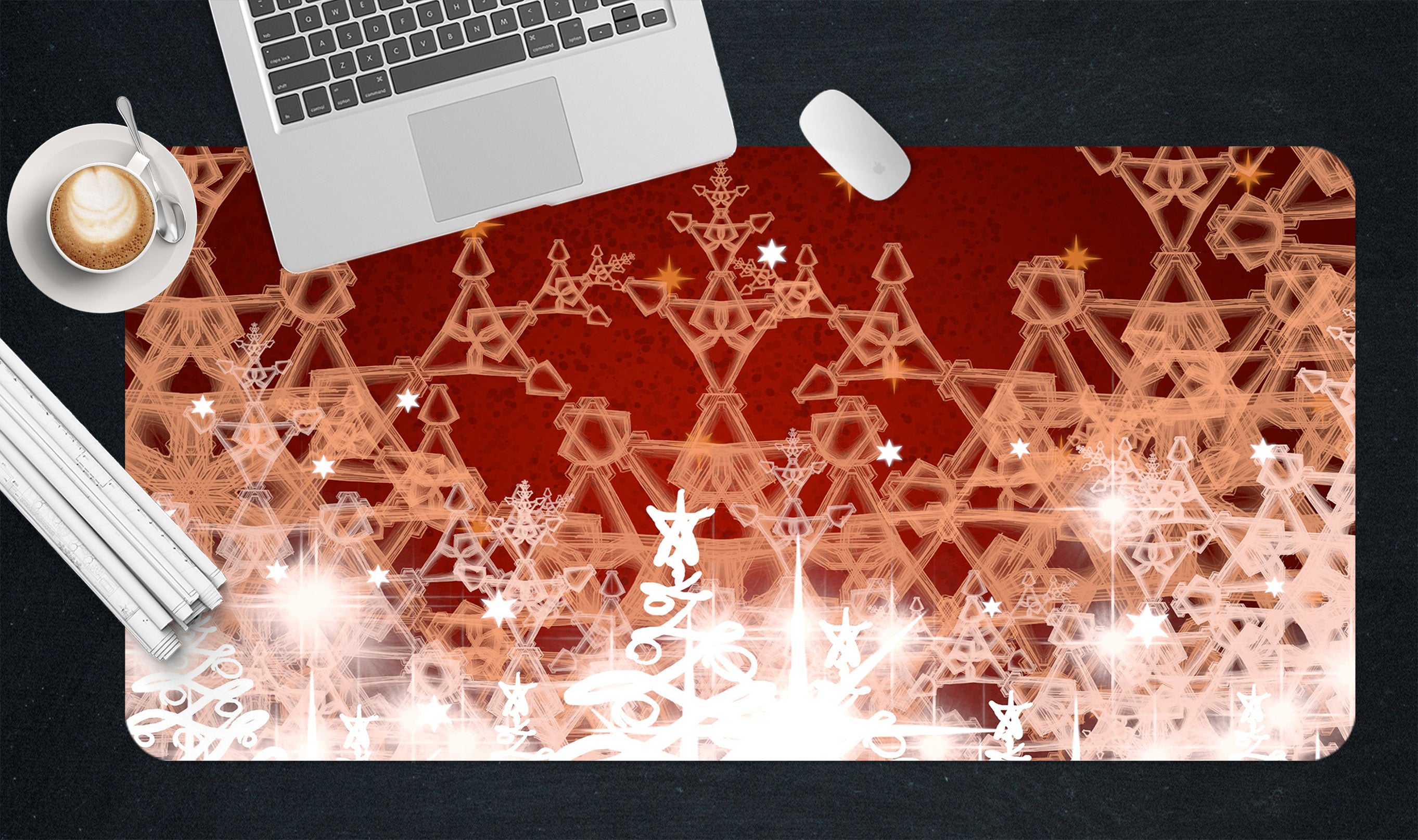 3D Snowflake 51233 Christmas Desk Mat Xmas