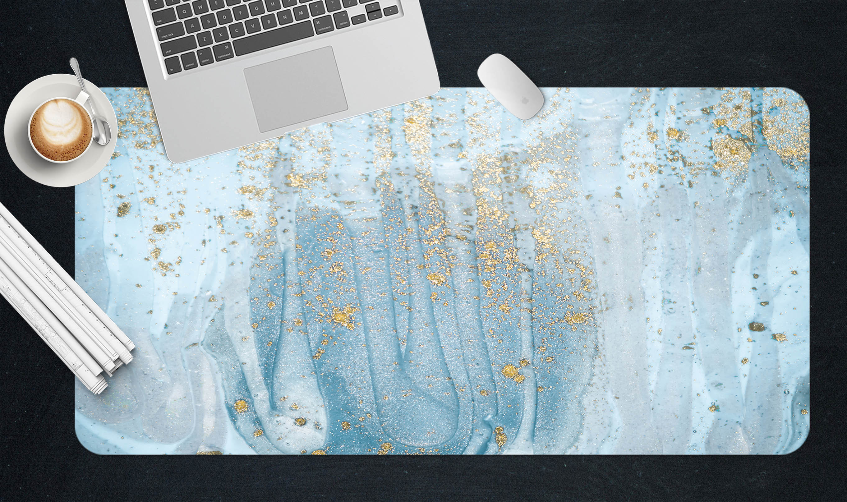 3D Light Blue 18025 Desk Mat