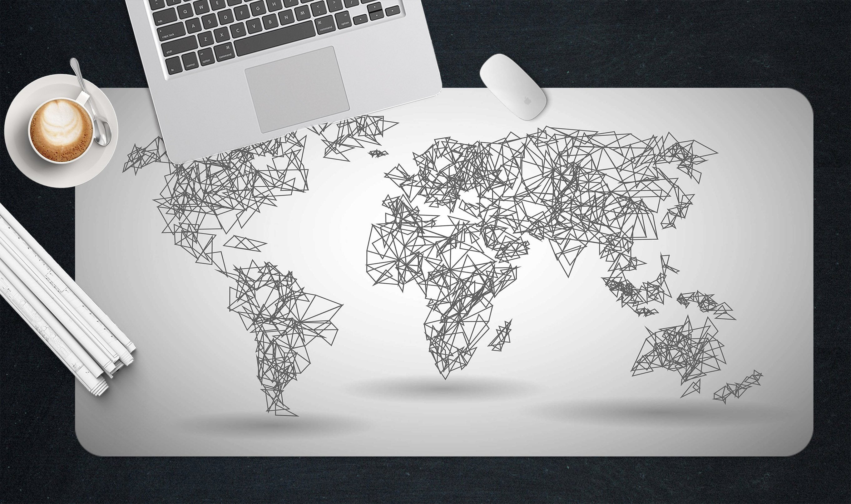 3D Triangle Map 174 Desk Mat Mat AJ Creativity Home 