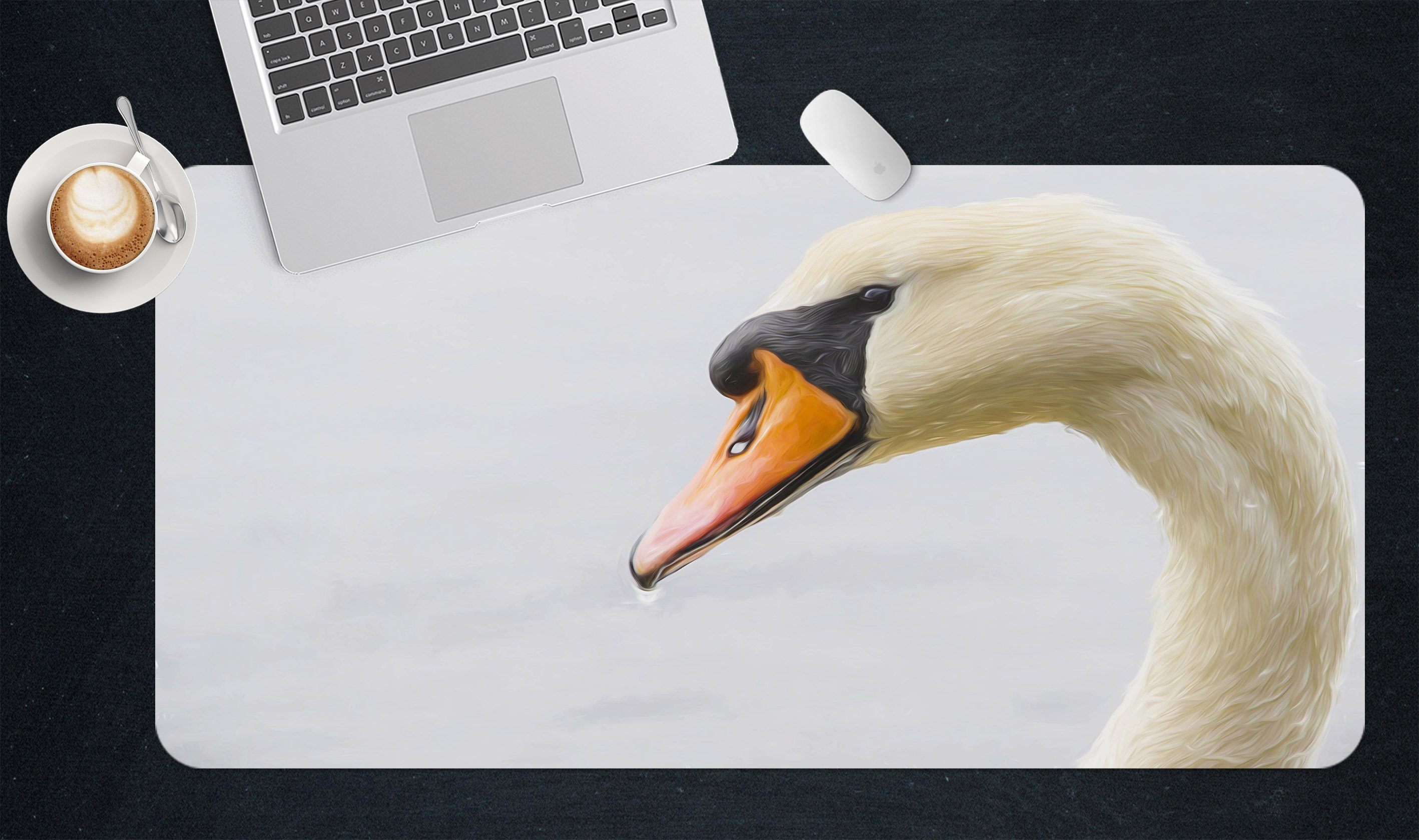 3D Elegant Swan 178 Desk Mat Mat AJ Creativity Home 