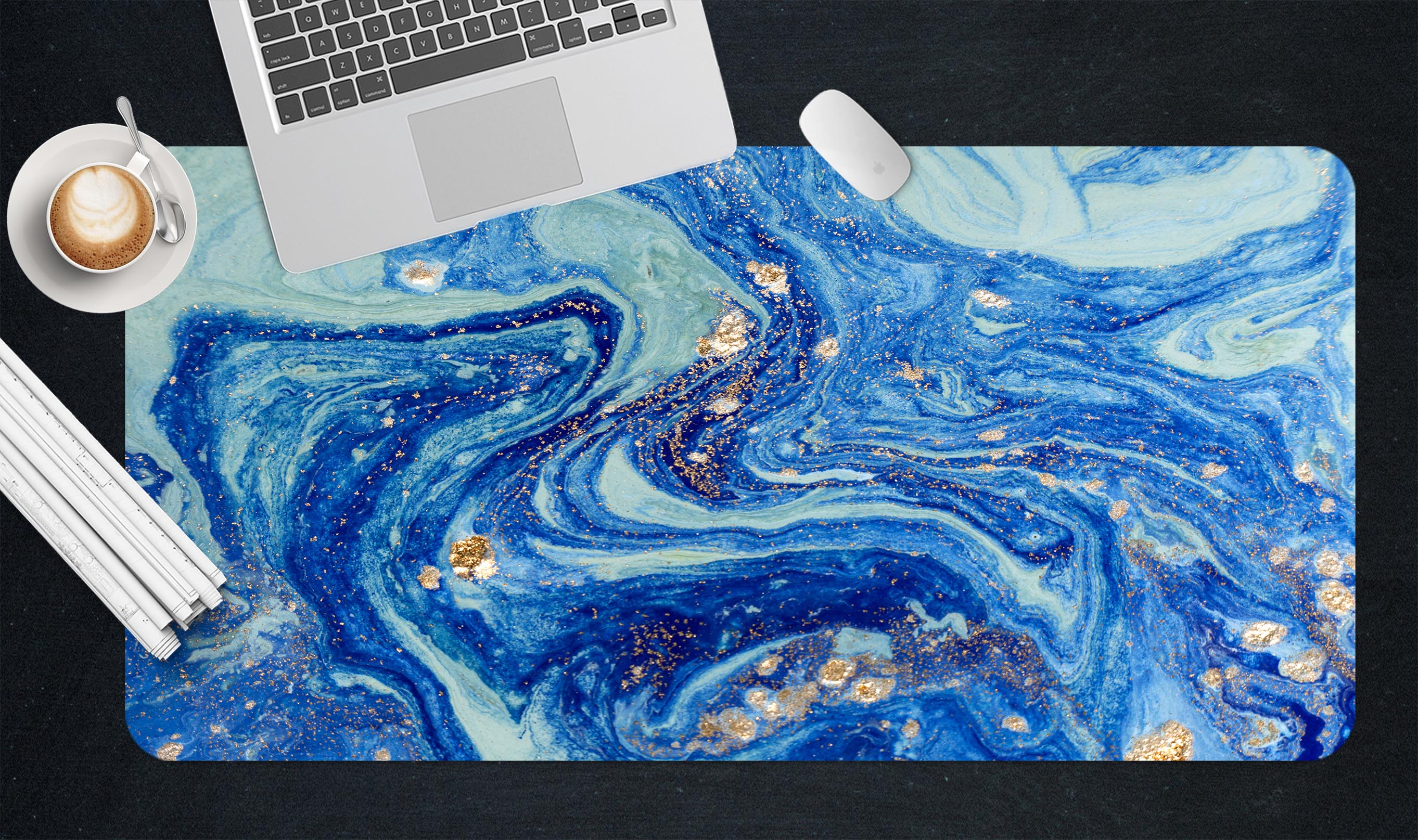 3D Blue Texture 18014 Desk Mat