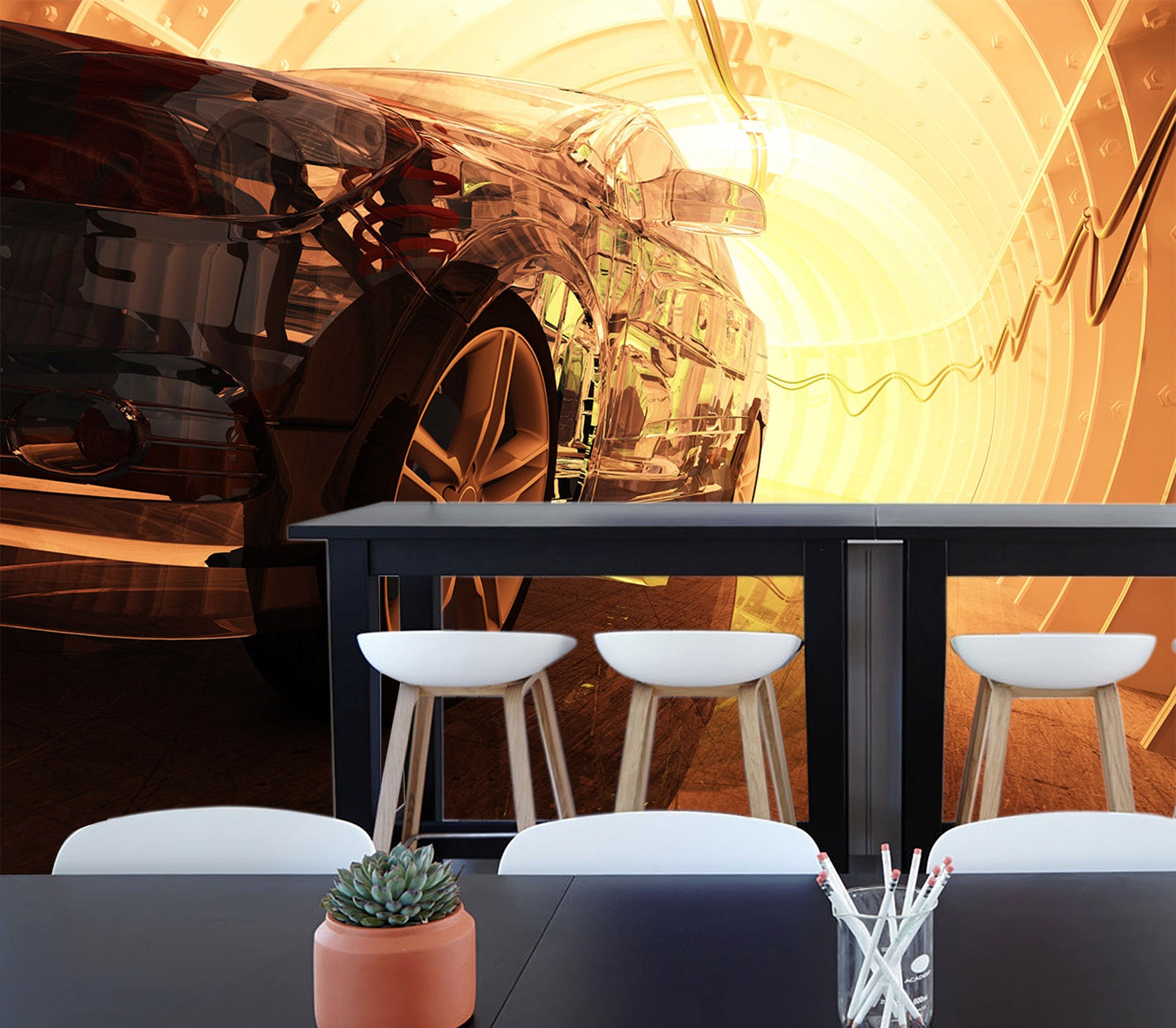 3D Transparent Cars 401 Vehicle Wall Murals