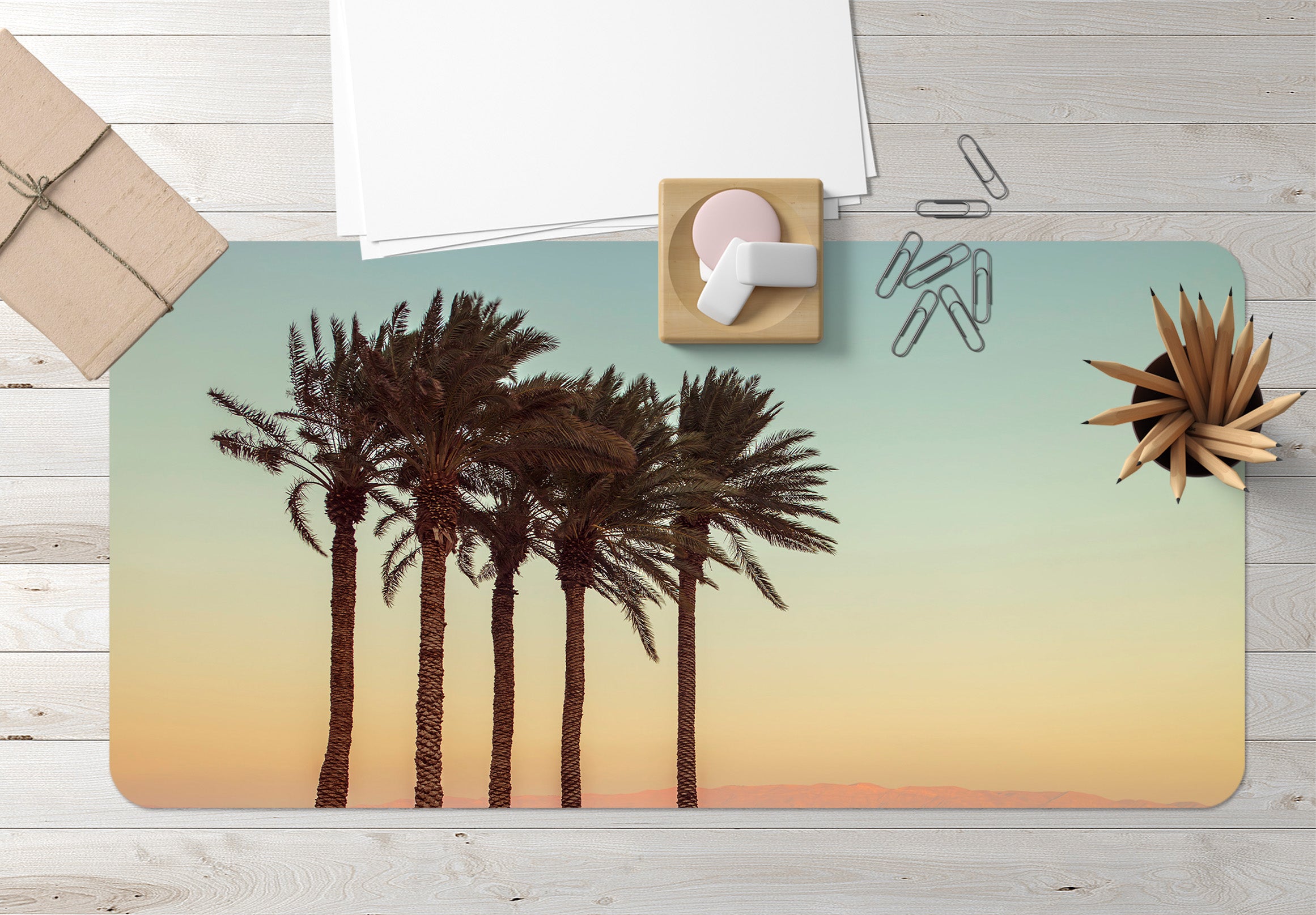 3D Coconut Tree 7728 Assaf Frank Desk Mat