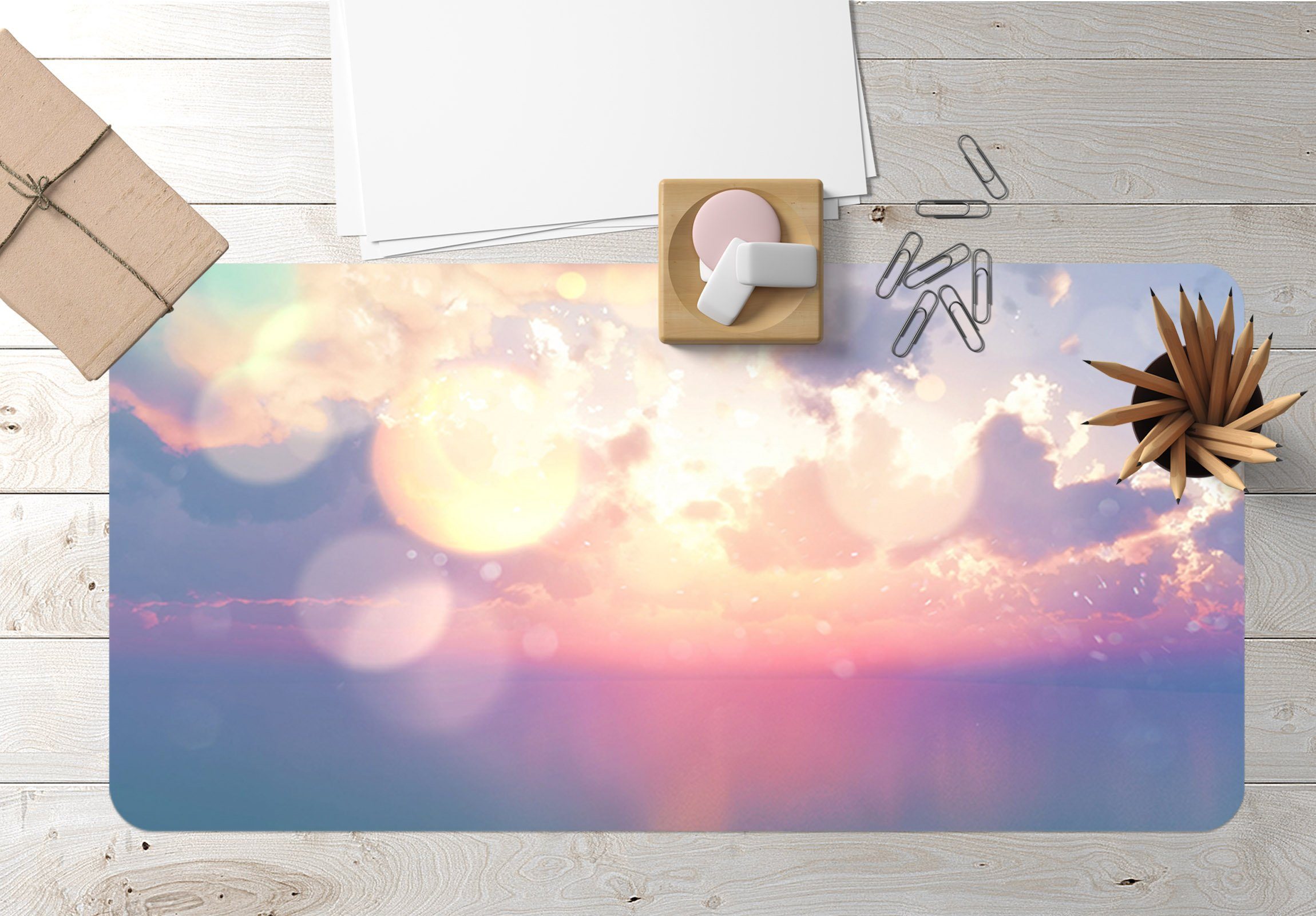 3D Sunshine Halo 029 Desk Mat Mat AJ Creativity Home 