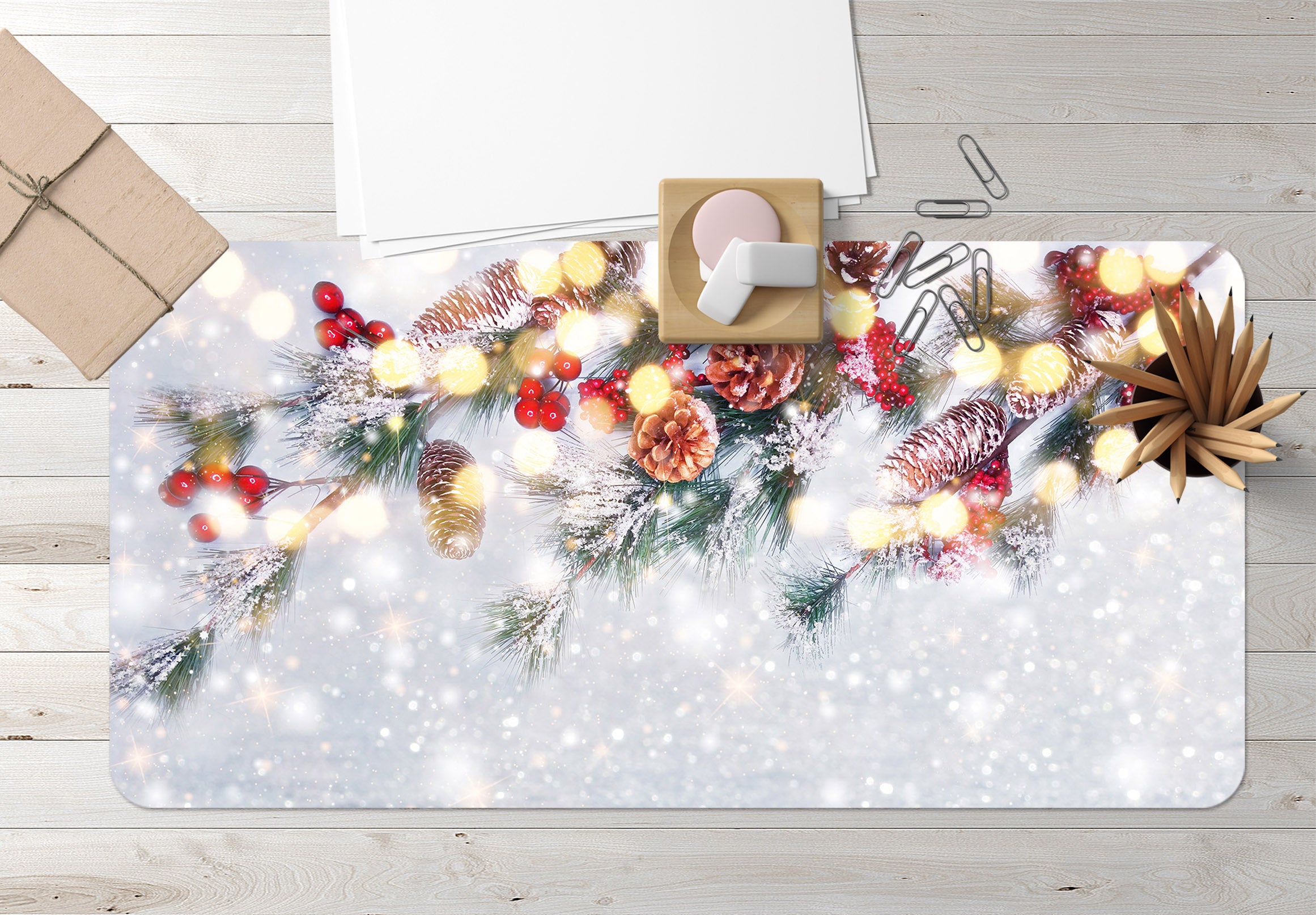 3D Branches 51259 Christmas Desk Mat Xmas