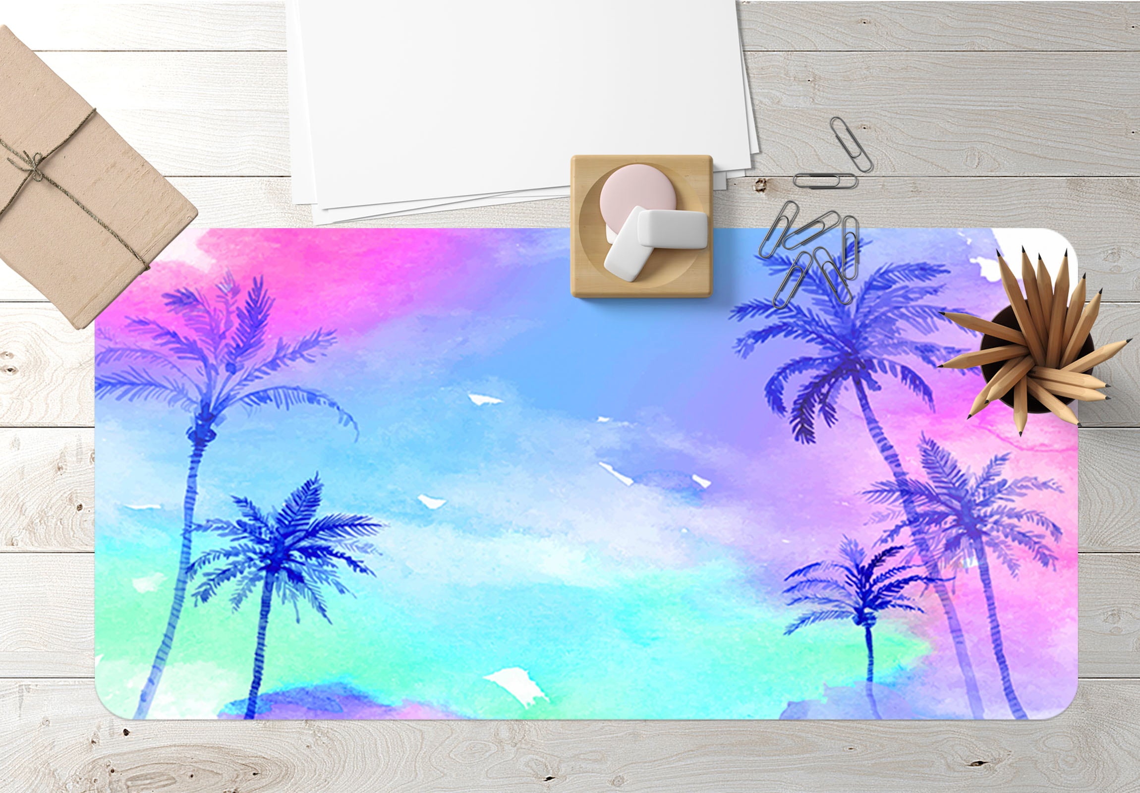 3D Colorful Sky 17079 Desk Mat