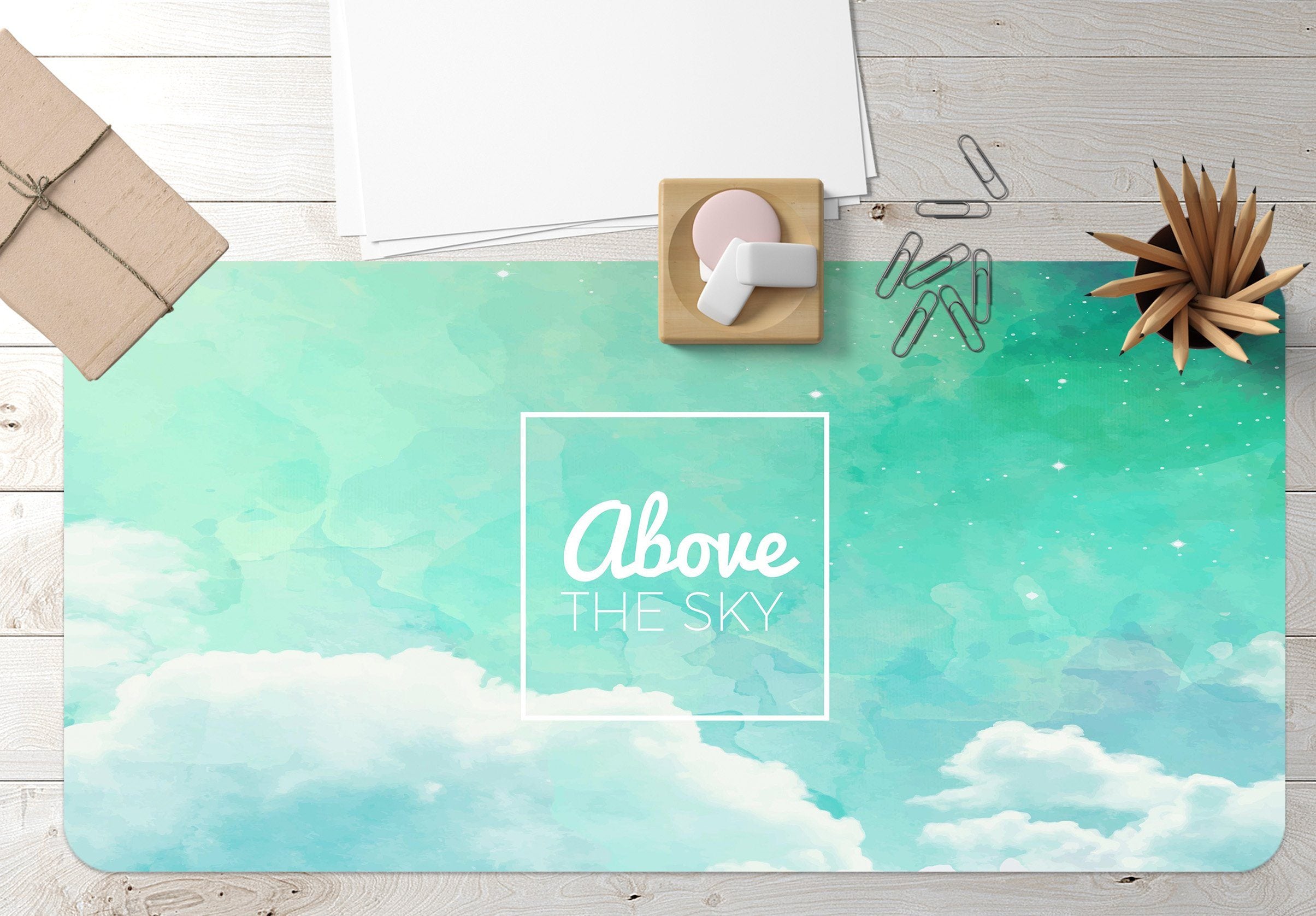 3D Cloud Alphabet 187 Desk Mat Mat AJ Creativity Home 