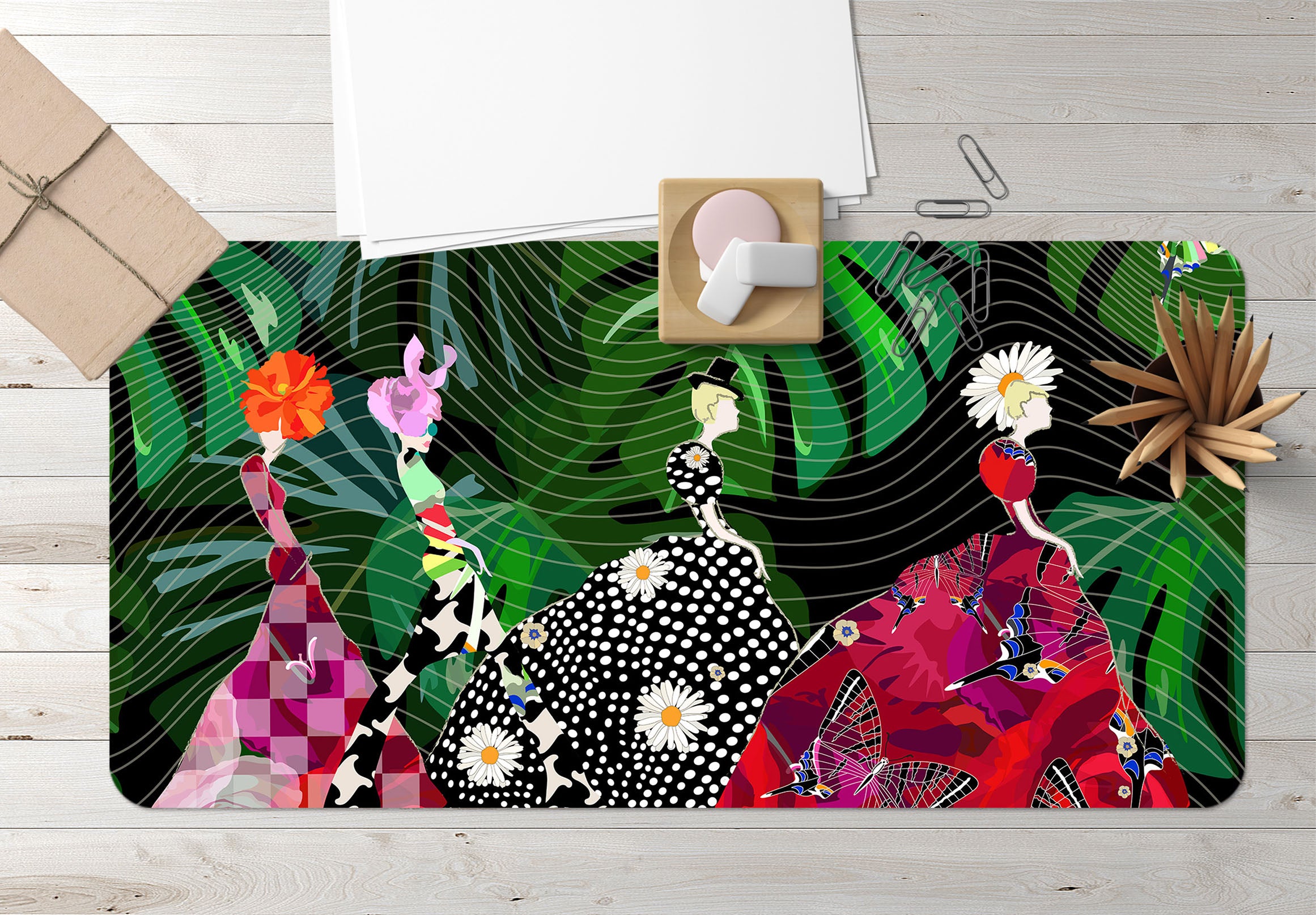 3D Pattern Female 17138 Desk Mat
