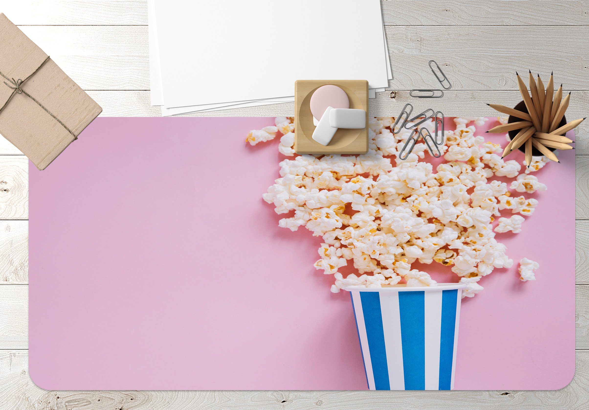 3D Popcorn Cup 119 Desk Mat Mat AJ Creativity Home 